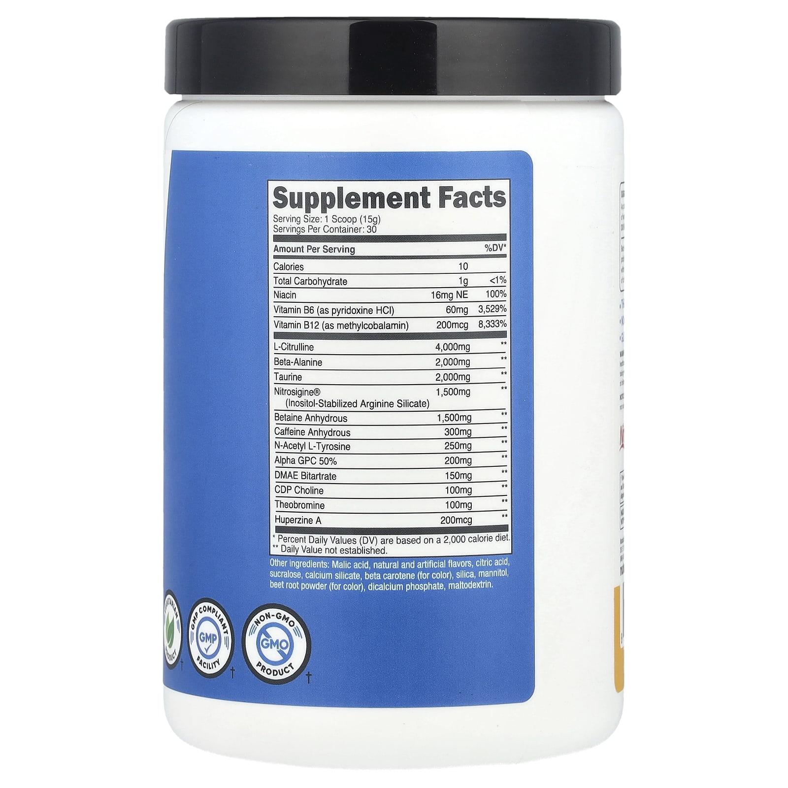 Nutricost Performance, Pre-X, Xtreme Pre-Workout Complex – Peach Mango – 450 g — photo 2 sur 2