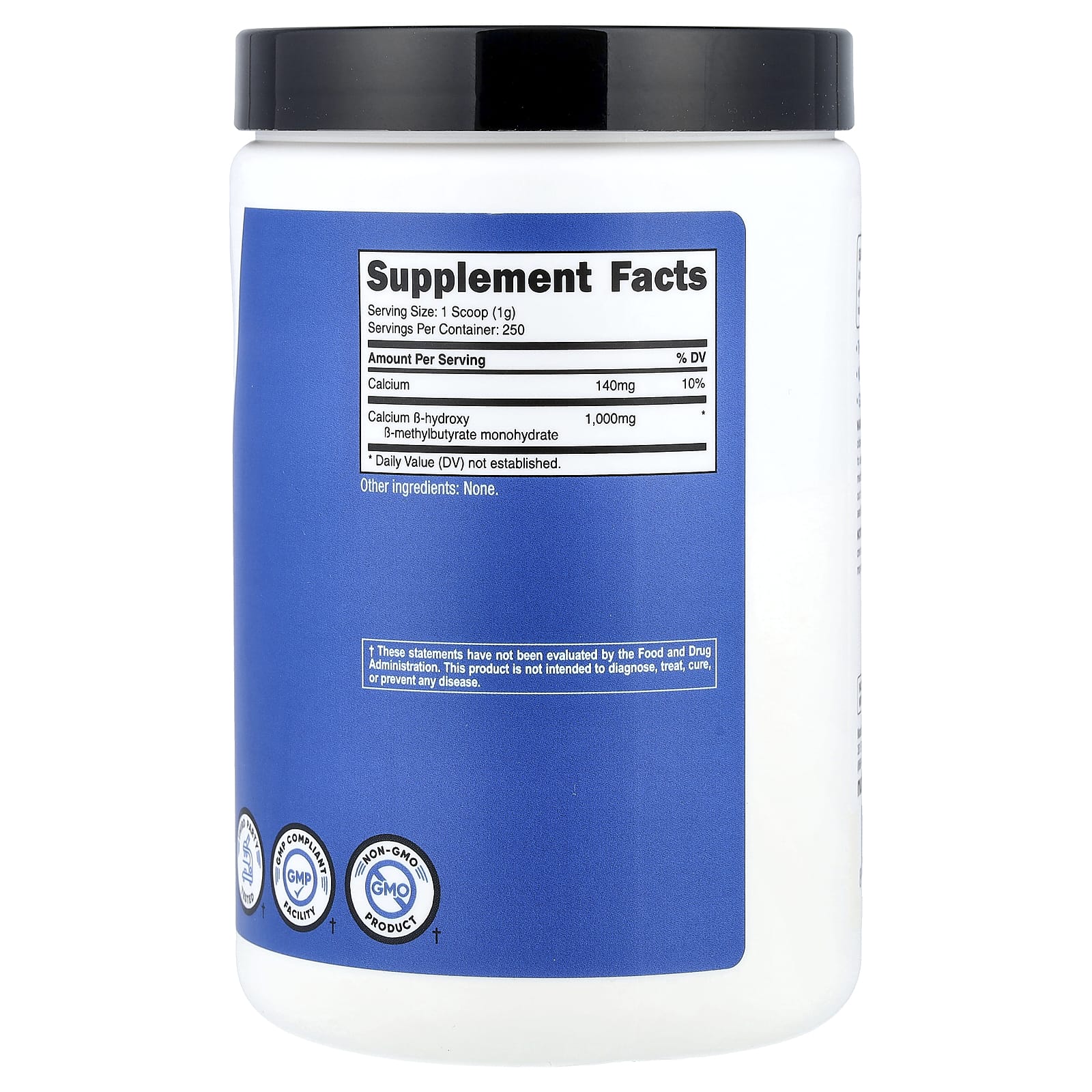 Nutricost Performance, HMB Powder – Sans arôme – 250 g — photo 2 sur 2