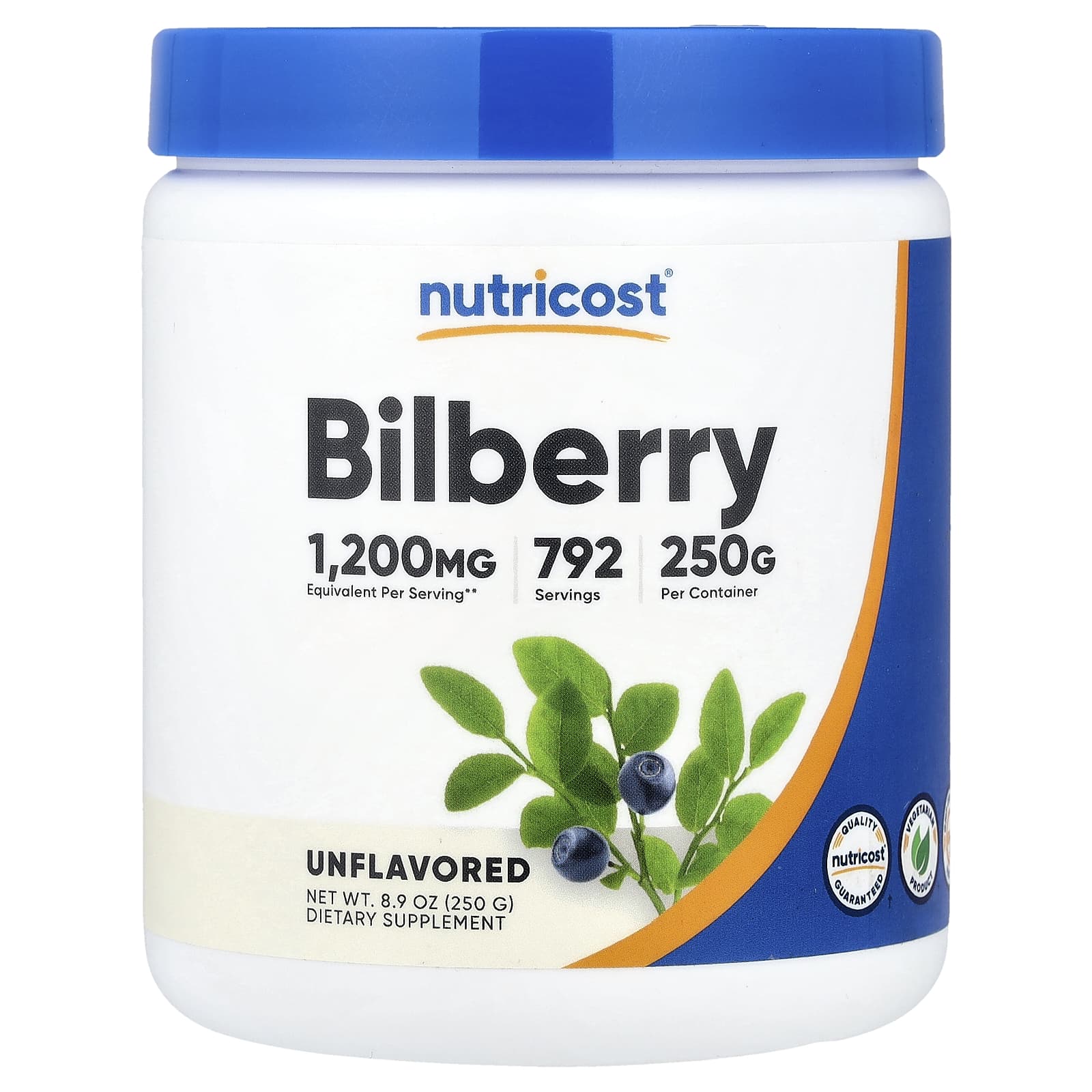 Nutricost Bilberry Powder – Bilberry Powder – 250 g — Tunisie