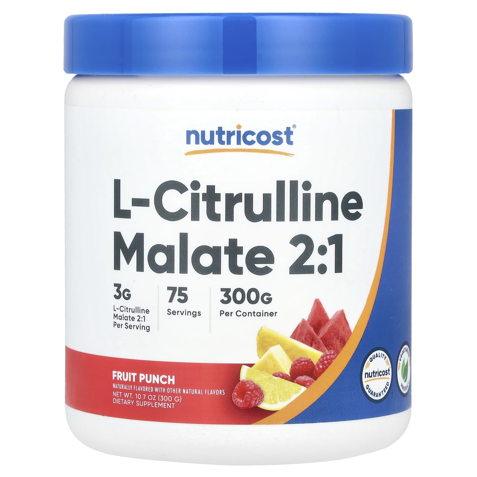 Nutricost L-Citrulline Malate 2:1 – Fruit Punch – 300 g — Tunisie