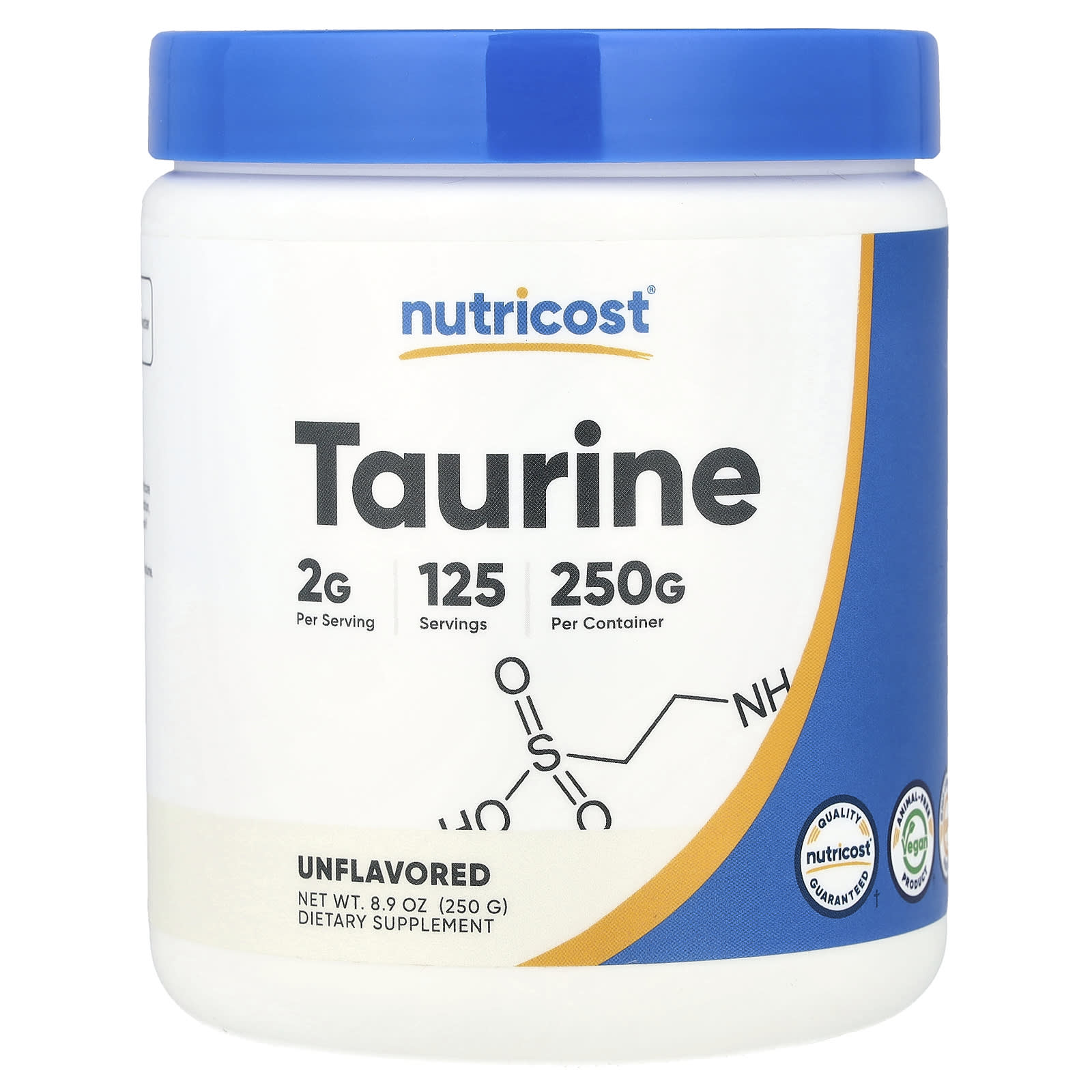 Nutricost Taurine – Sans arôme – 250 g — Tunisie