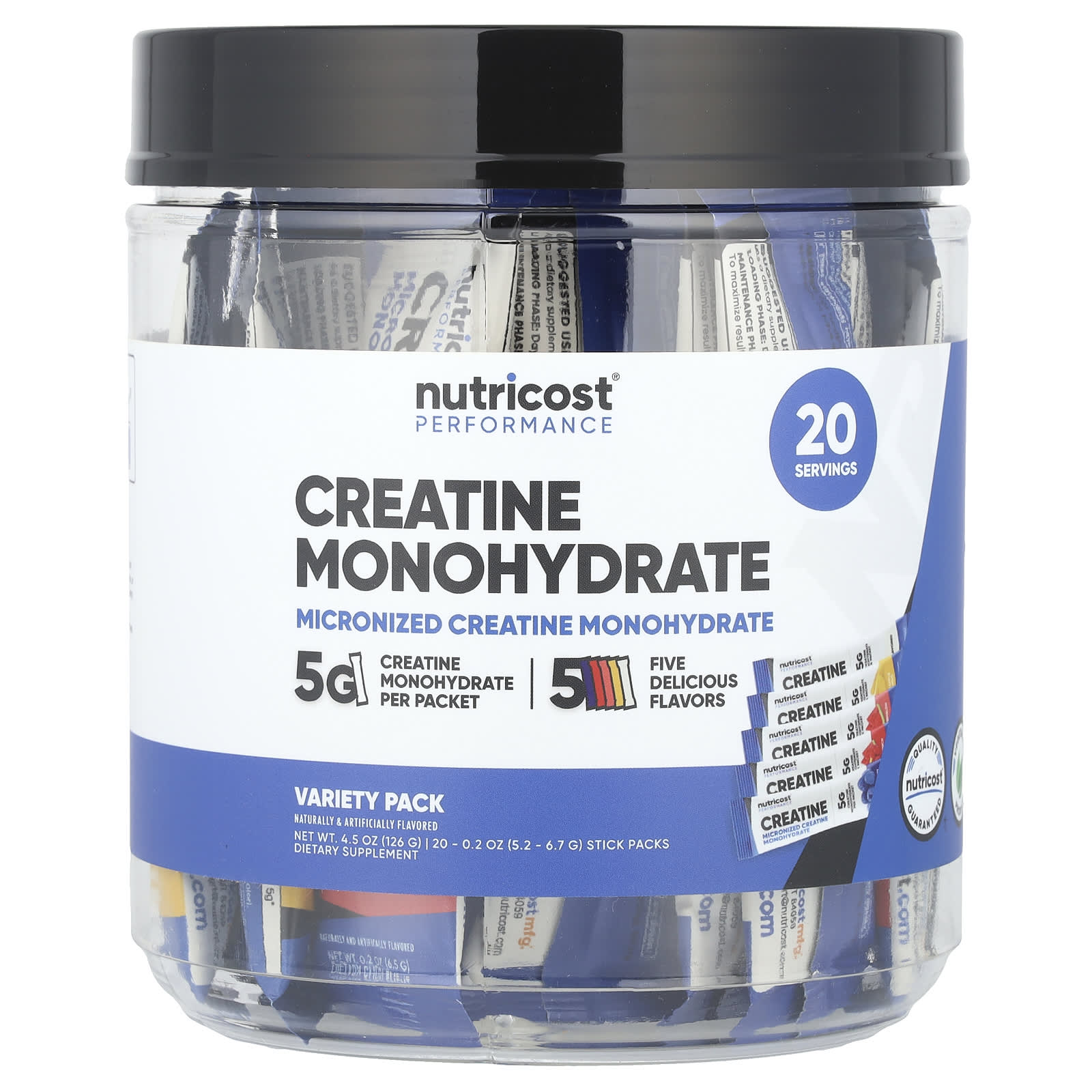 Nutricost Performance, Creatine Monohydrate, Variety Pack – 6,7 g — Tunisie