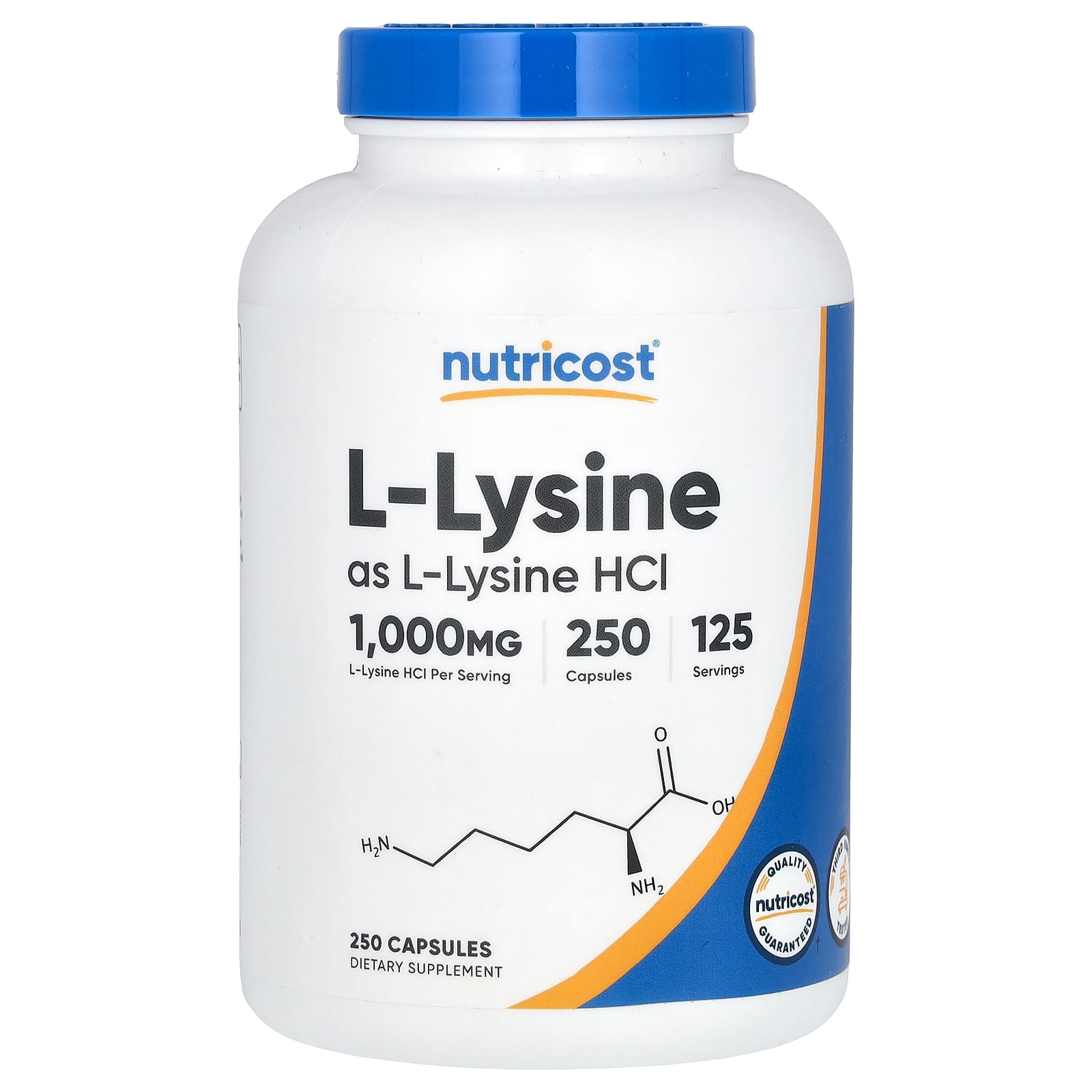 Nutricost L-Lysine – 250 gélules — Tunisie