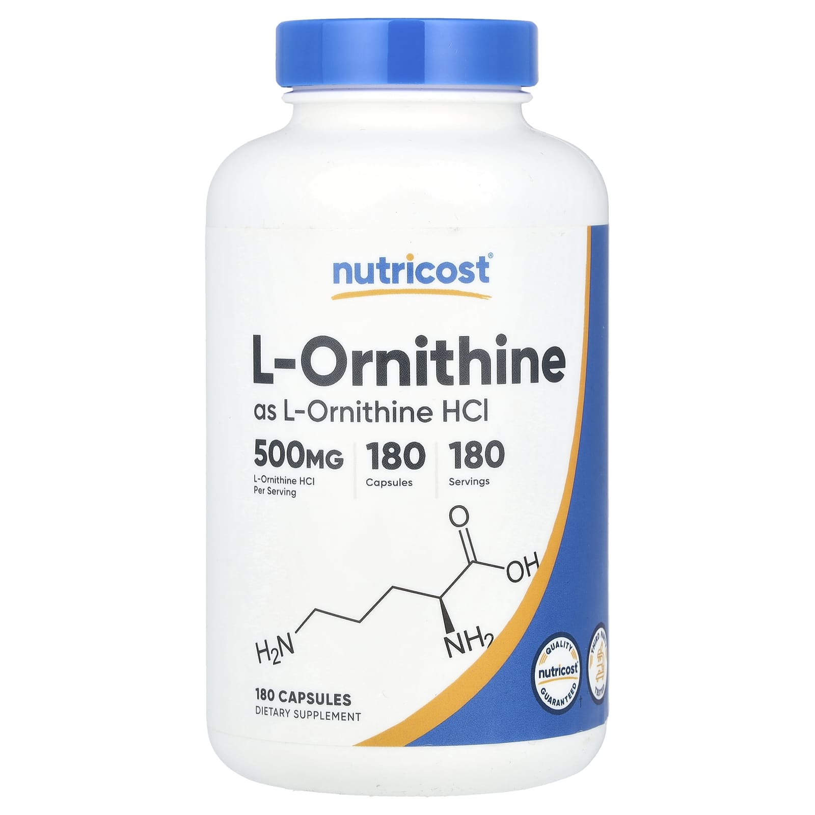 Nutricost L-Ornithine – 180 gélules — Tunisie