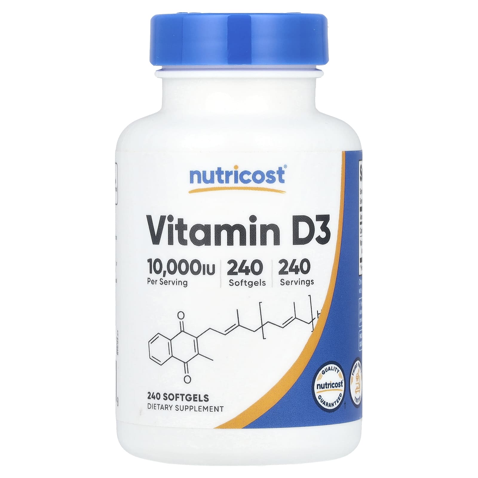 Nutricost Vitamin D3 – 250 µg – 240 capsules molles — Tunisie