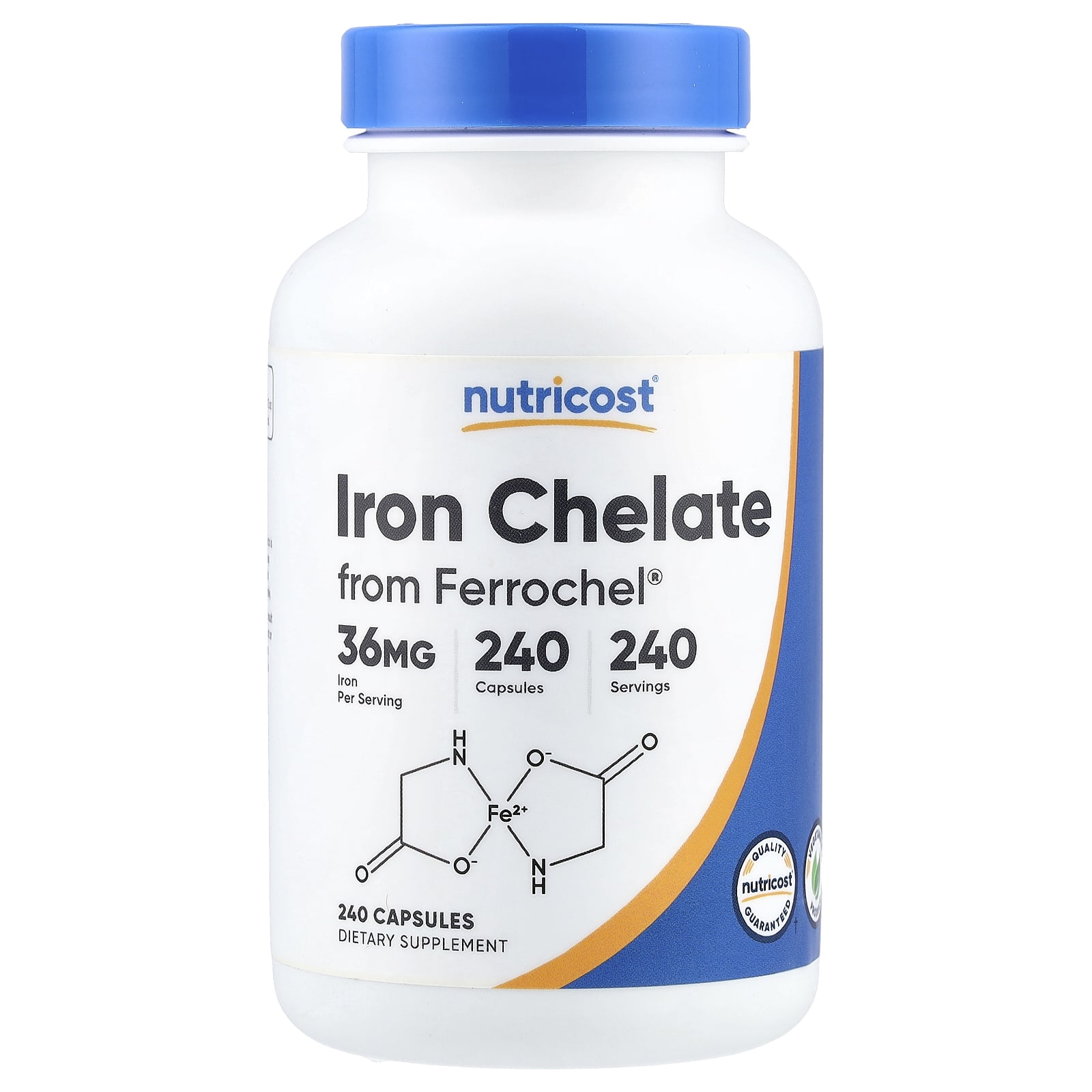 Nutricost Iron Chelate From Ferrochel – 36 mg – 240 gélules — Tunisie