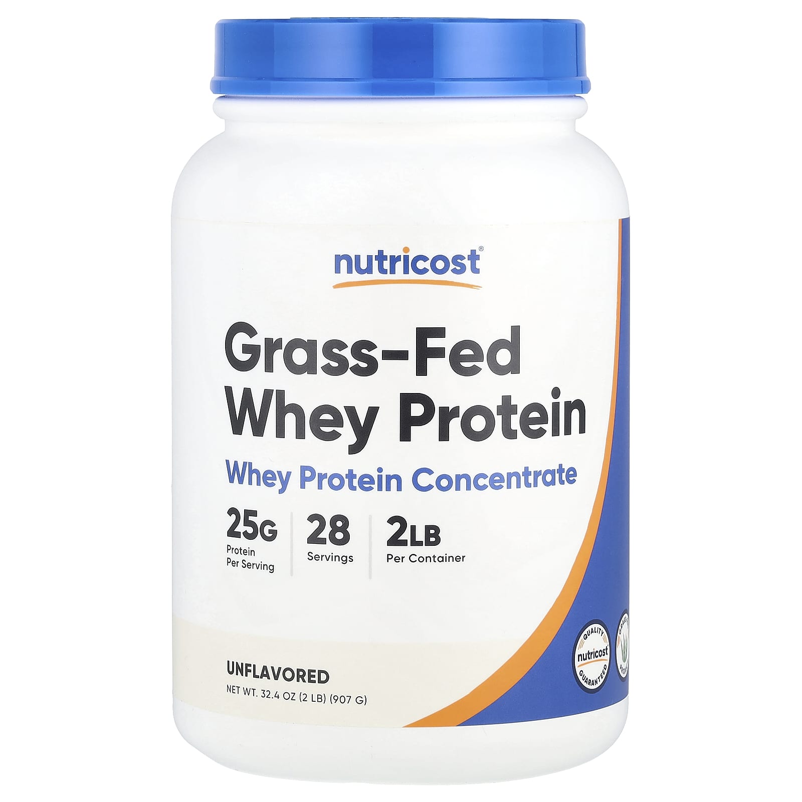 Nutricost Grass-Fed Whey Protein – Sans arôme – 907 g — Tunisie