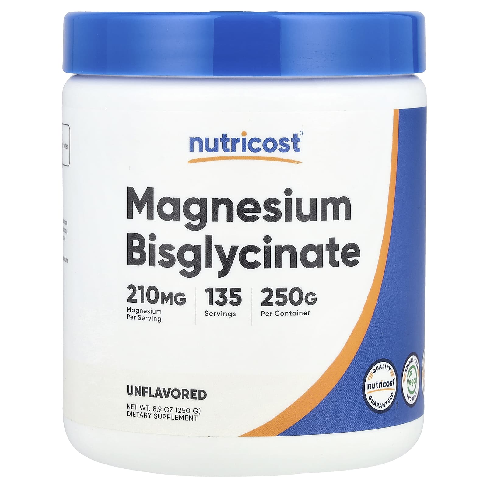 Nutricost Magnesium Bisglycinate – Sans arôme – 250 g — Tunisie