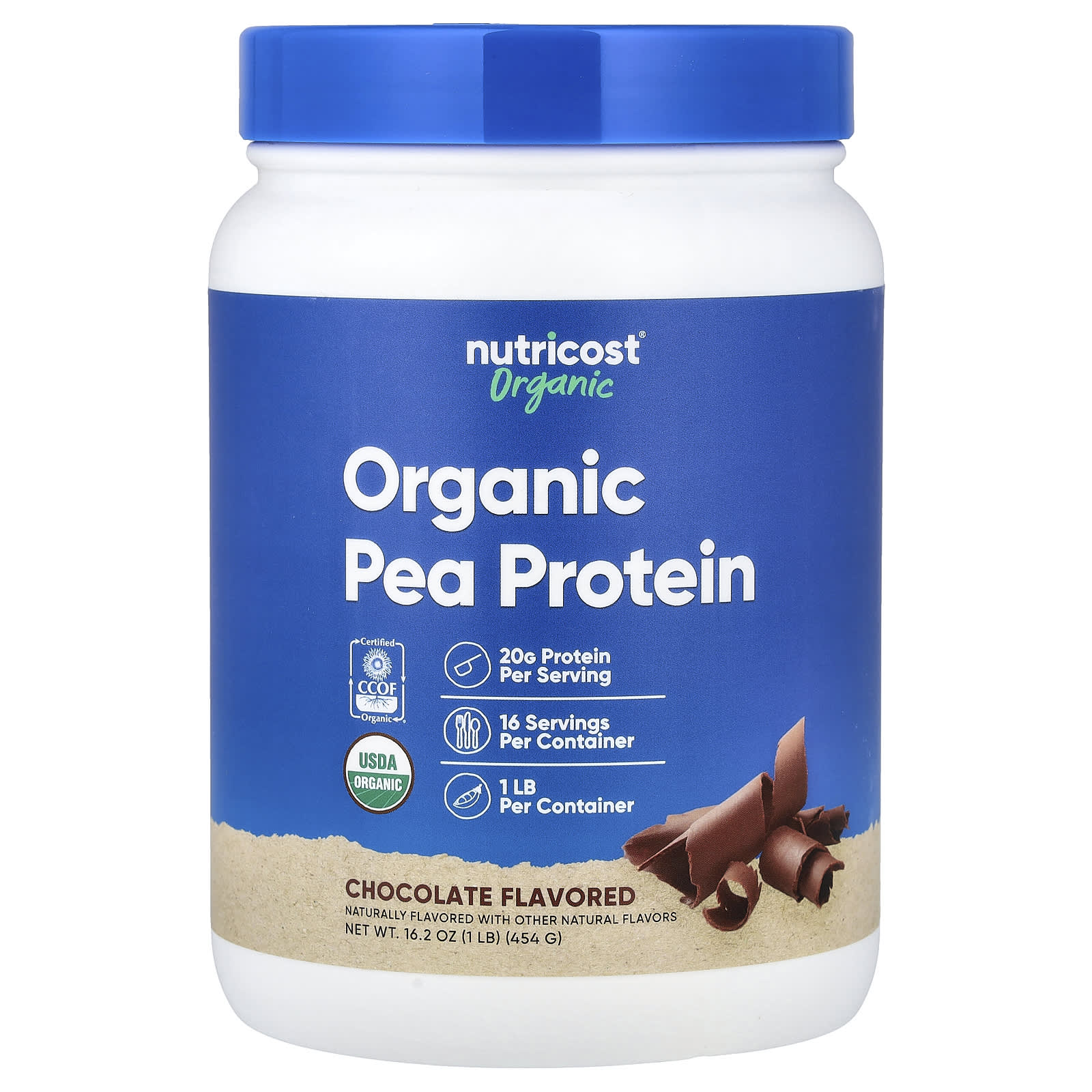 Nutricost Organic Pea Protein – Chocolate – 454 g — Tunisie