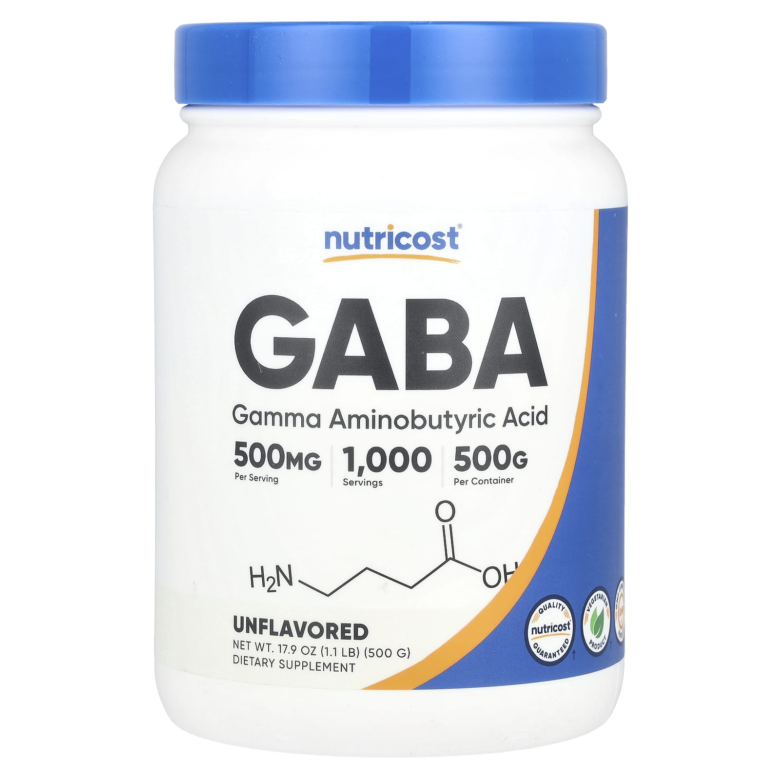 Nutricost GABA – Sans arôme – 500 g — Tunisie