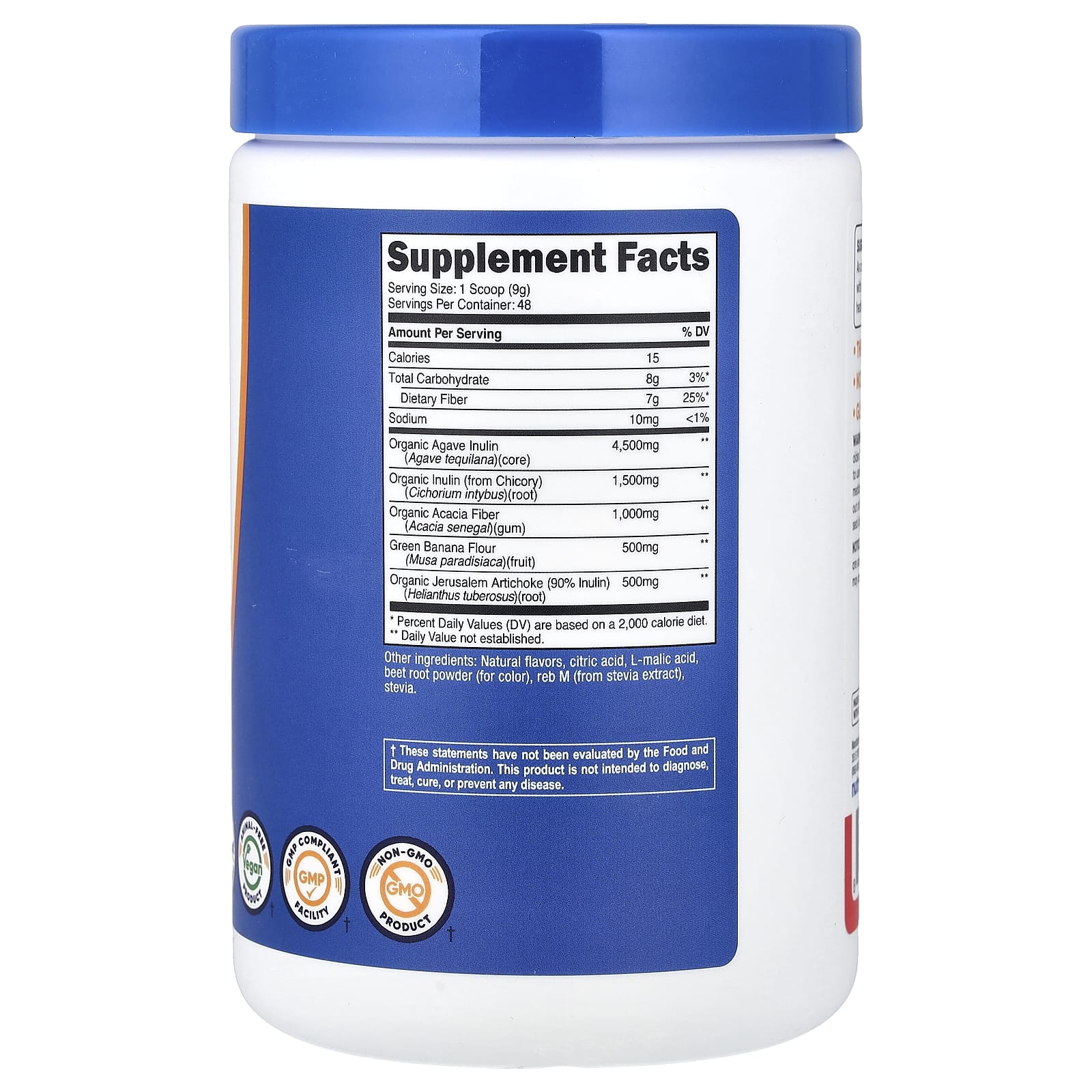 Nutricost Prebiotic Fiber – Fruit Punch – 454 g — photo 2 sur 2