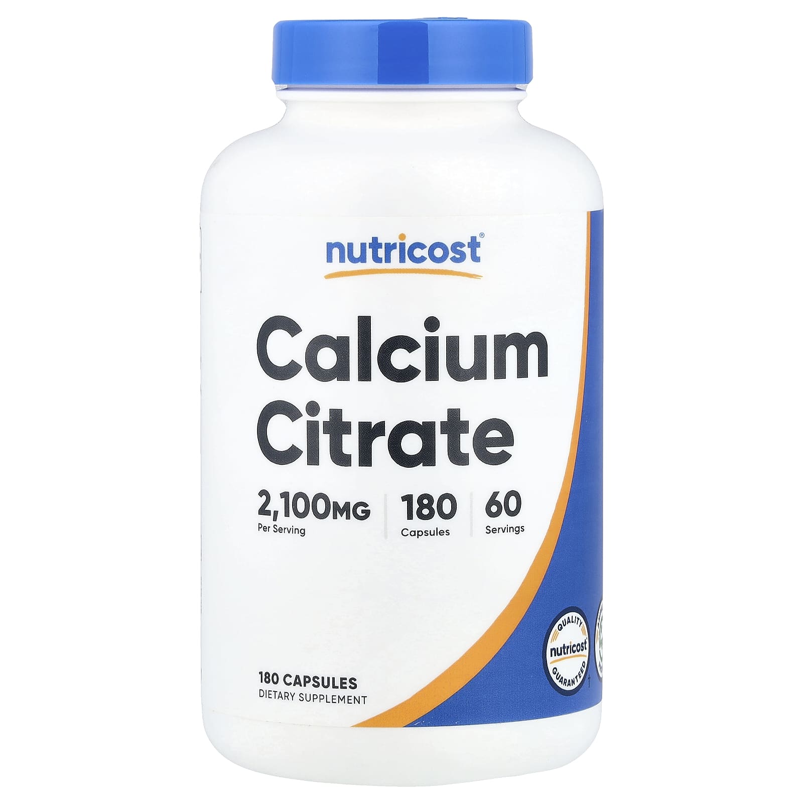 Nutricost Calcium Citrate – 180 gélules — Tunisie