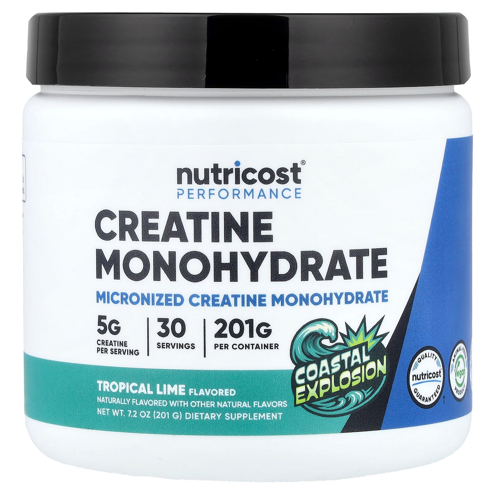 Nutricost Performance, Creatine Monohydrate – Coastal Explosion Tropical Lime – 201 g — Tunisie