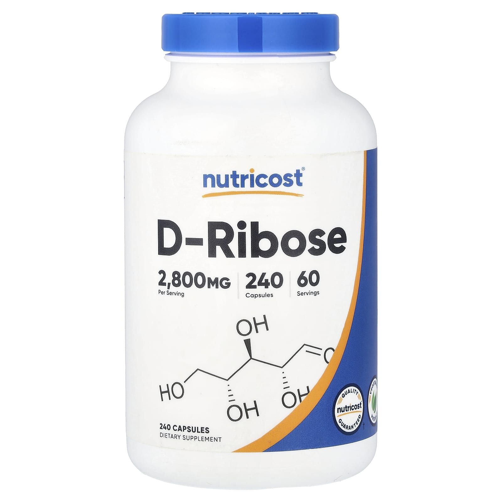 Nutricost D-Ribose – 240 gélules — Tunisie