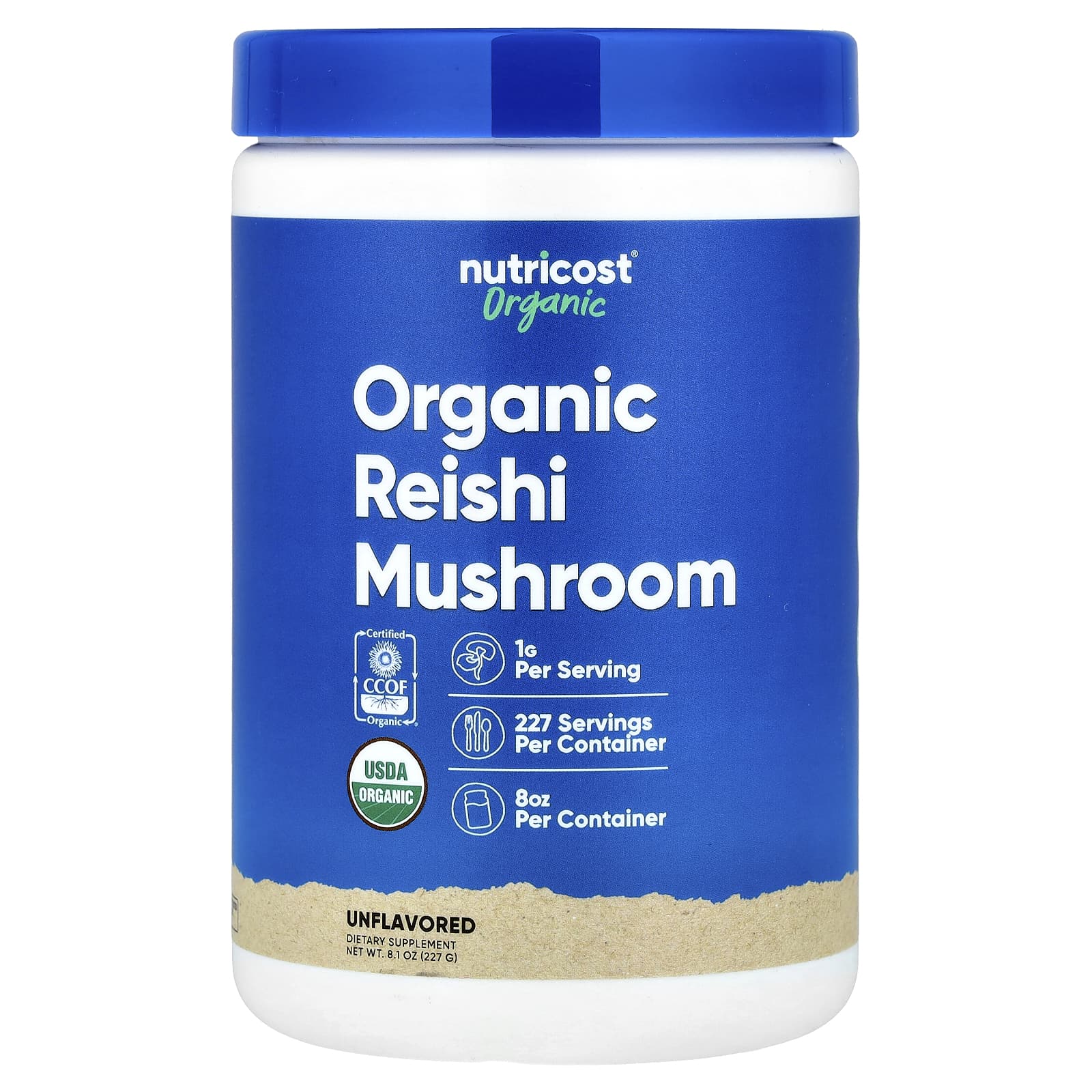Nutricost Organic Reishi Mushroom – Sans arôme – 227 g — Tunisie