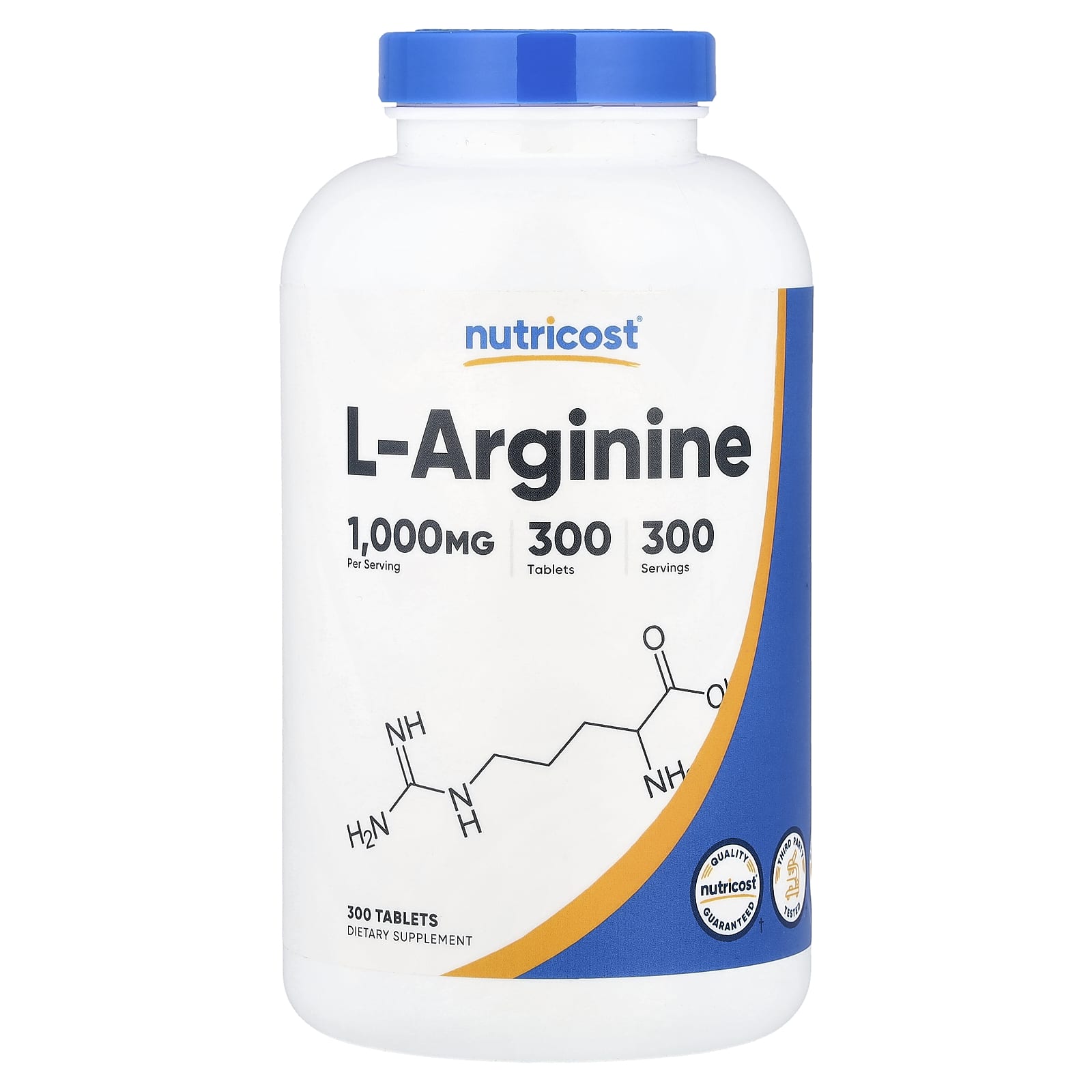 Nutricost L-Arginine – 300 comprimés — Tunisie