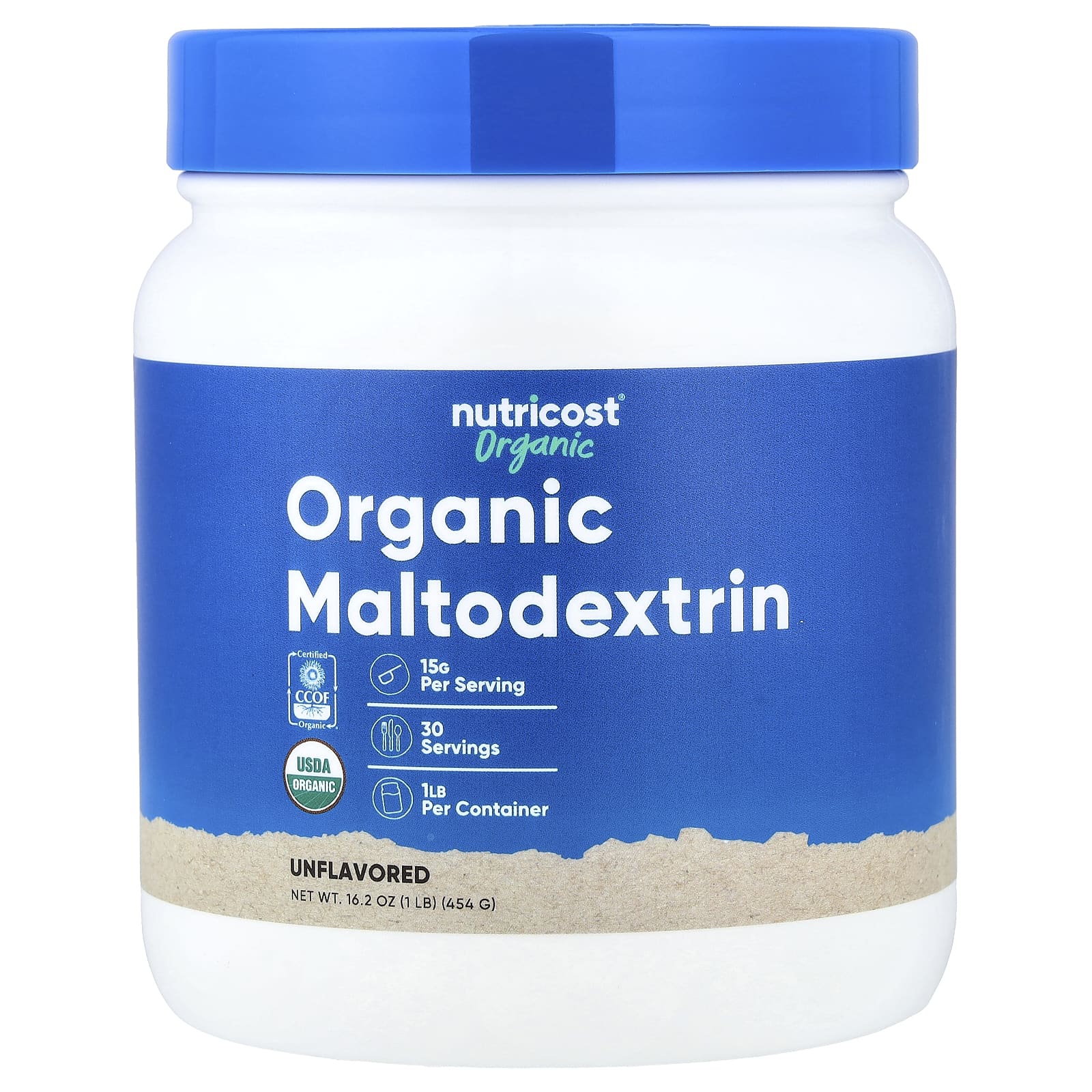 Nutricost Organic Maltodextrin – Sans arôme – 454 g — Tunisie