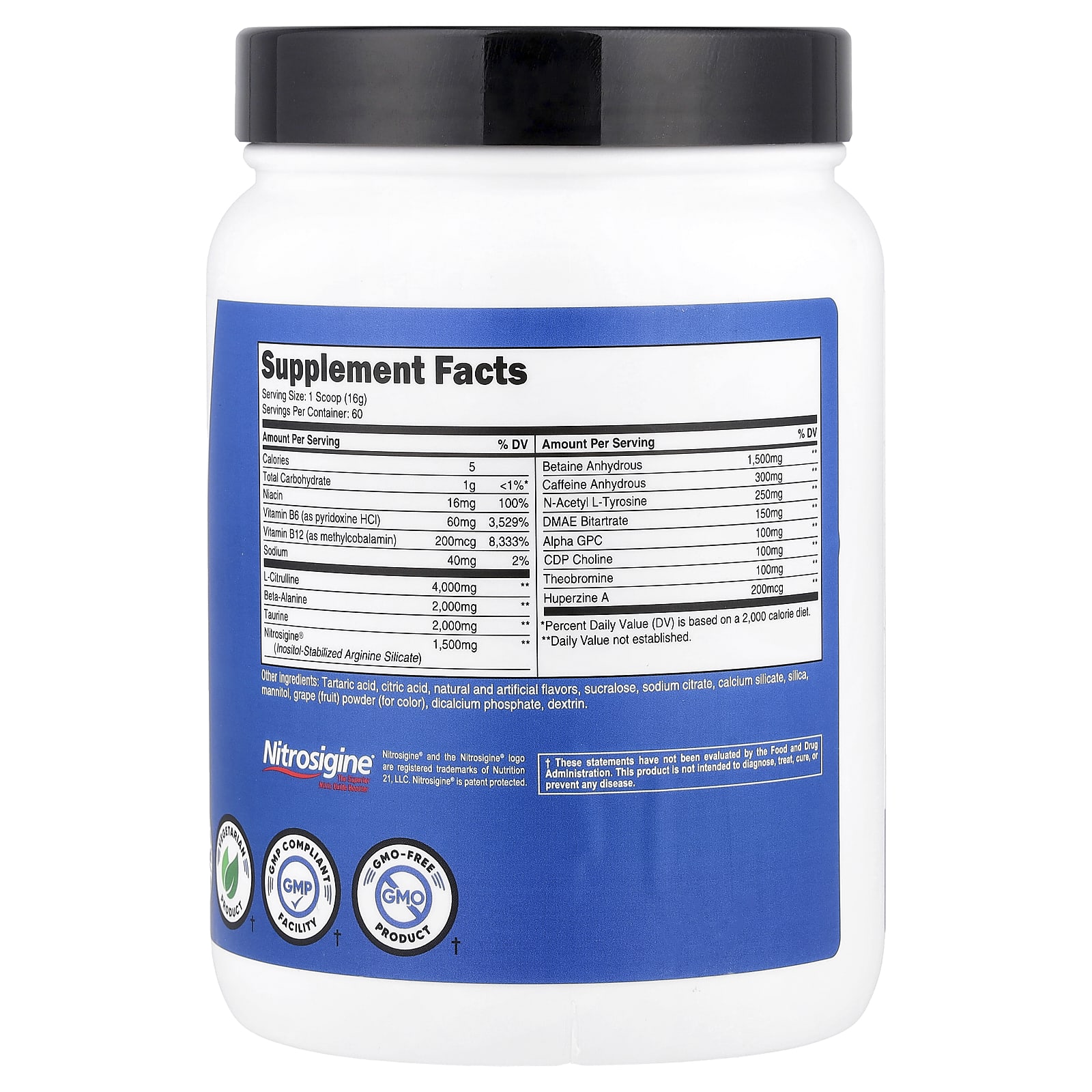 Nutricost Performance, PRE-X, Xtreme Pre-Workout Complex – Grape – 978 g — photo 2 sur 2