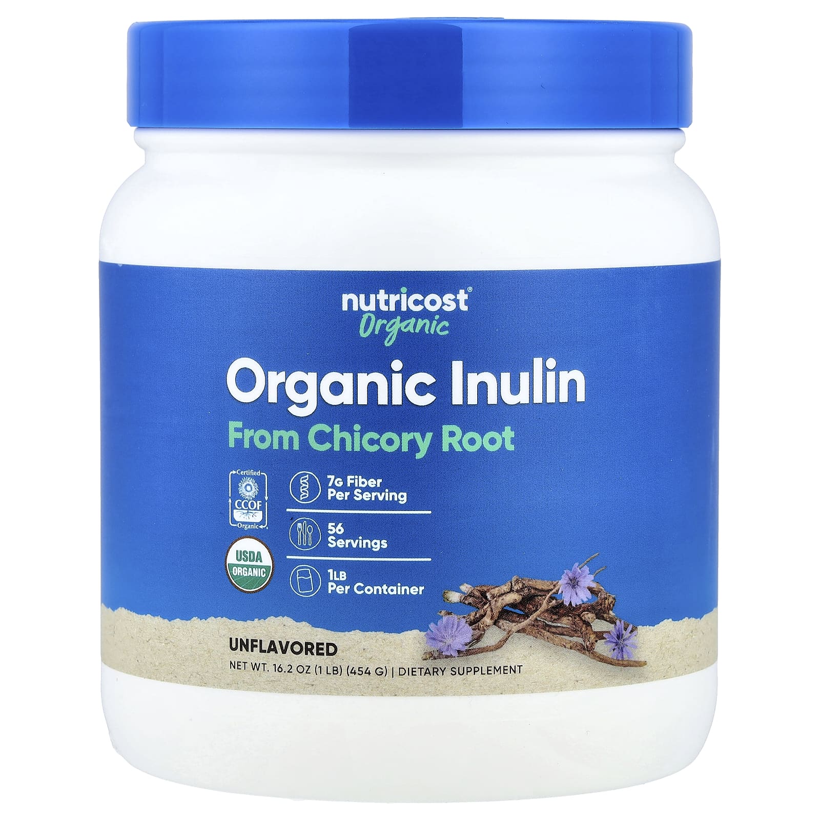 Nutricost Organic Inulin Powder – Sans arôme – 454 g — Tunisie