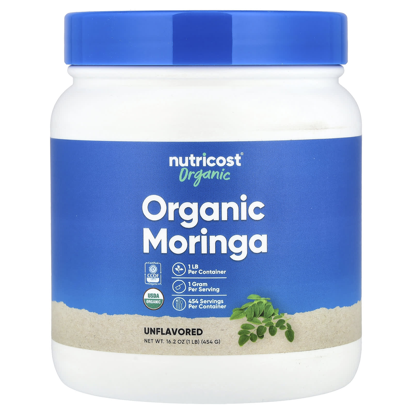 Nutricost Organic Moringa – Sans arôme – 454 g — Tunisie