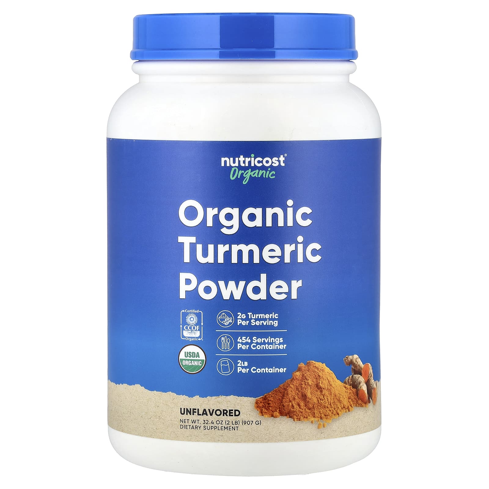 Nutricost Organic Turmeric Powder – Sans arôme – 907 g — Tunisie