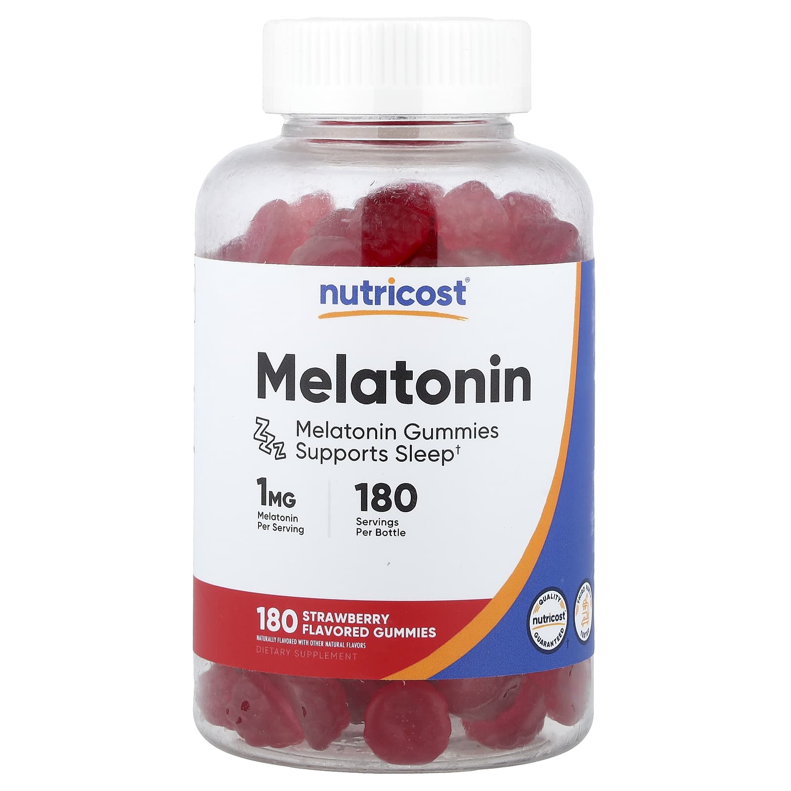 Nutricost Melatonin Gummies – Strawberry – 180 gommes — Tunisie