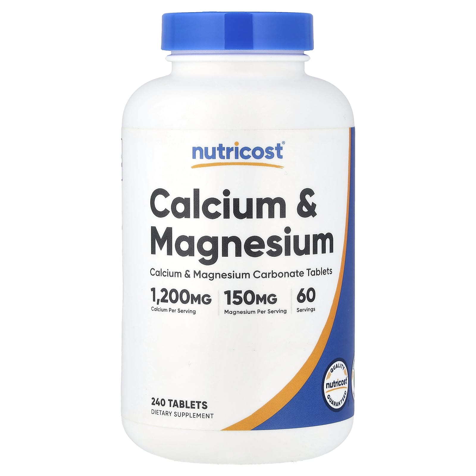 Nutricost Calcium & Magnesium – 240 comprimés — Tunisie