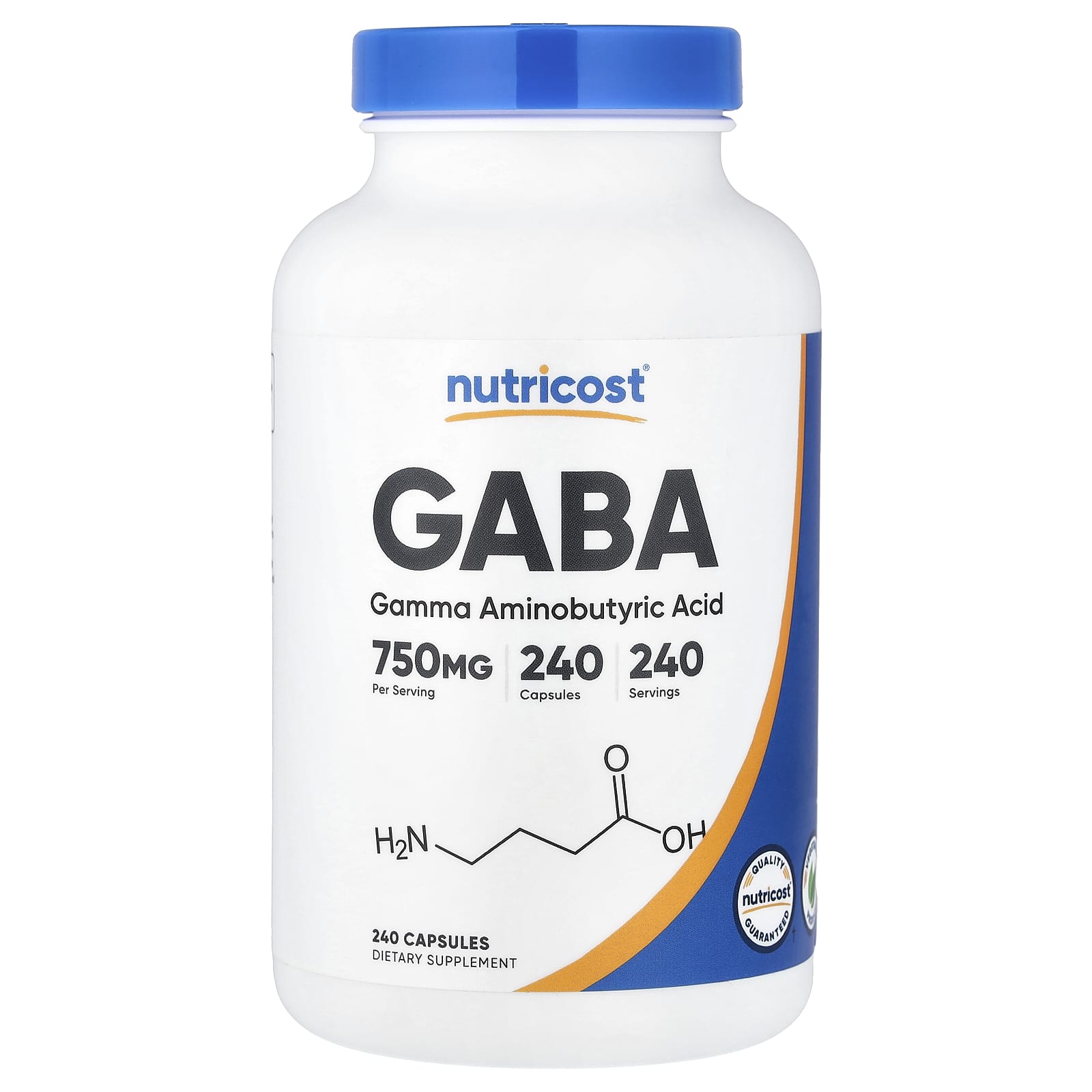Nutricost GABA – 240 gélules — Tunisie