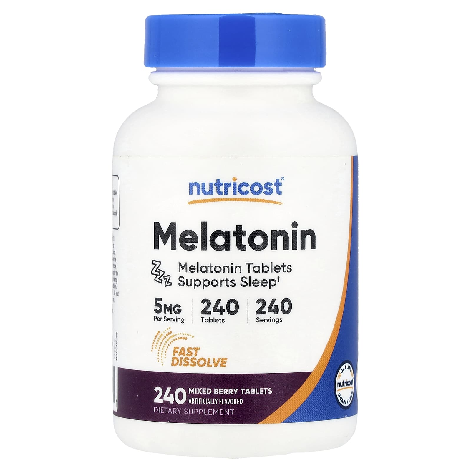 Nutricost Melatonin – Mixed Berry – 240 comprimés — Tunisie