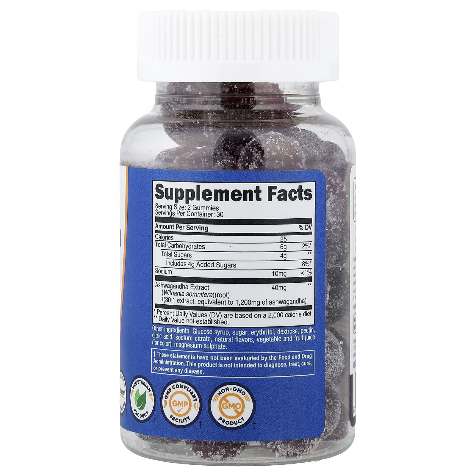 Nutricost Ashwagandha Gummies – Mixed Berry – 60 gommes — photo 2 sur 2
