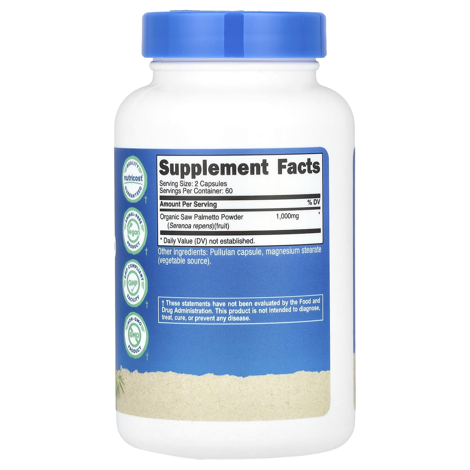 Nutricost Saw Palmetto – 120 gélules — photo 2 sur 2