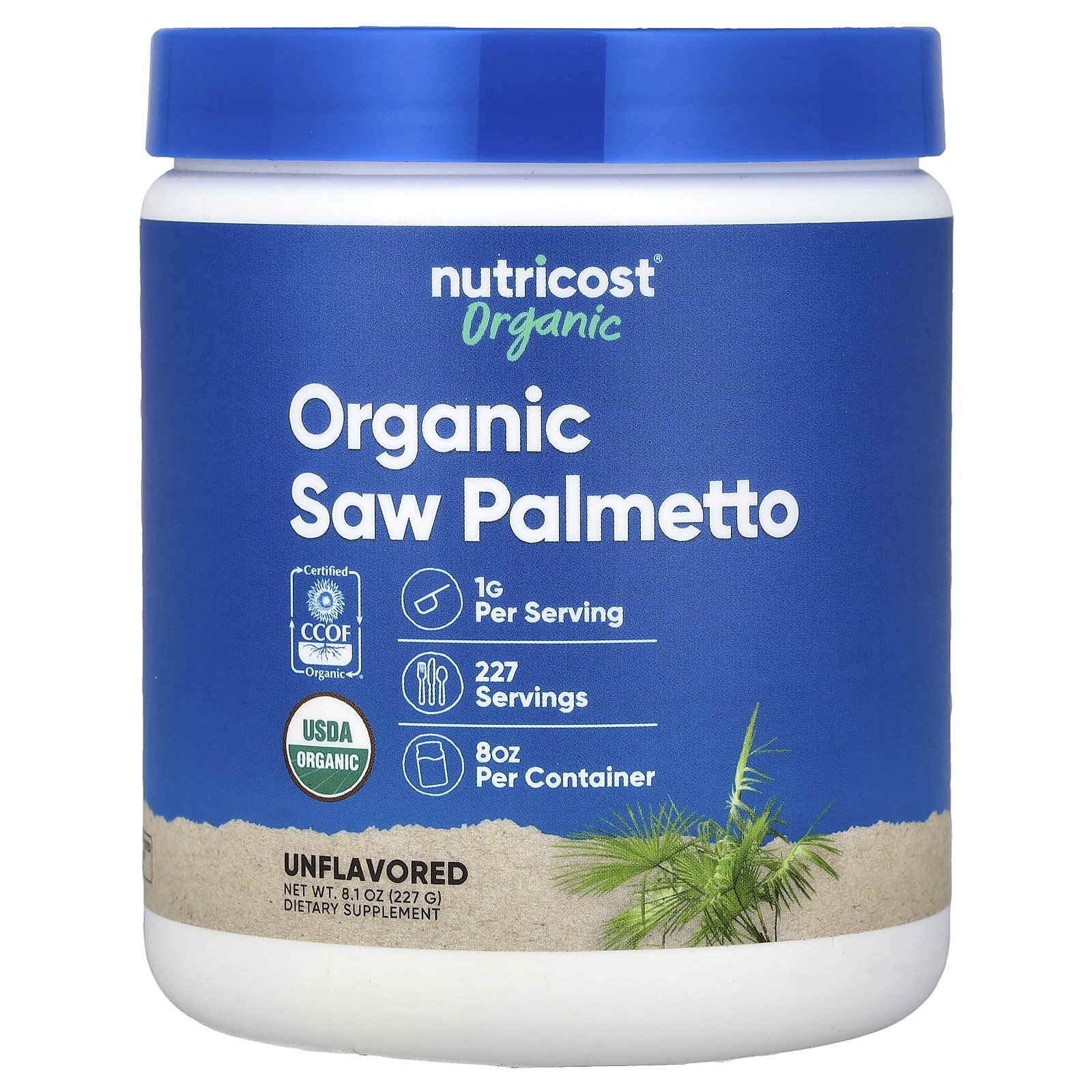 Nutricost Organic Saw Palmetto – Sans arôme – 227 g — Tunisie
