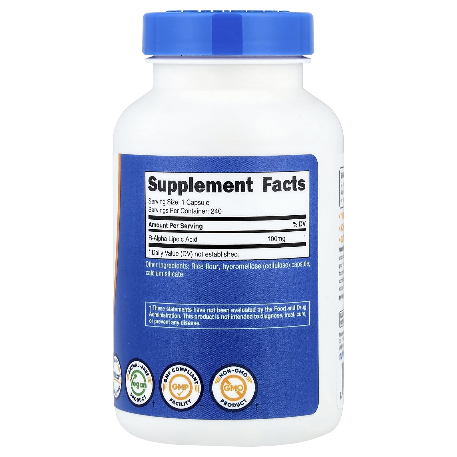 Nutricost R-Alpha Lipoic Acid – 240 gélules — photo 2 sur 2