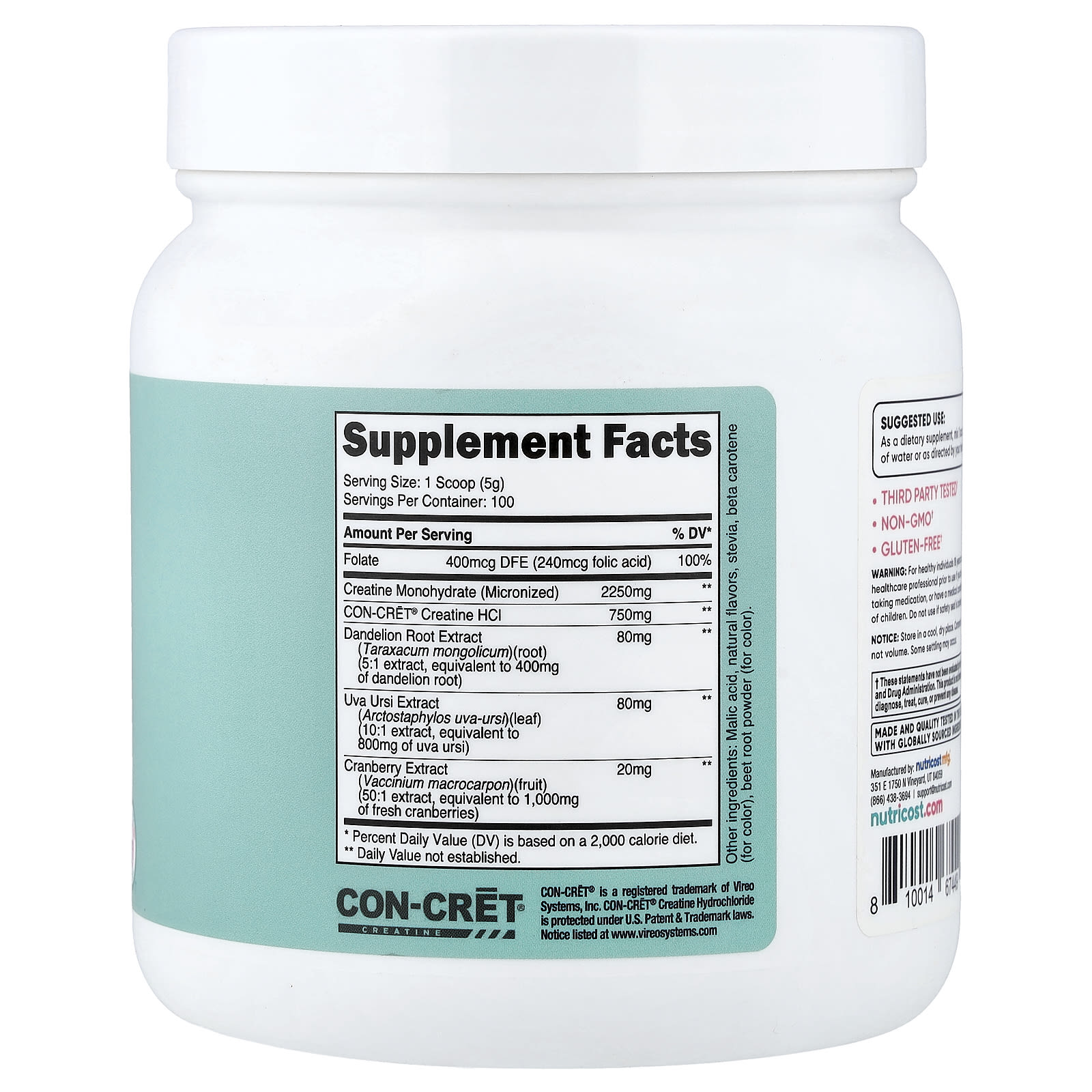 Nutricost Women, Creatine – Peach Mango – 520 g — photo 2 sur 2
