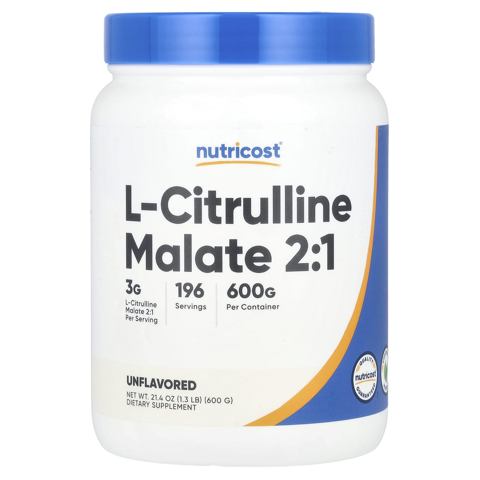 Nutricost L-Citrulline Malate 2:1 – Sans arôme – 600 g — Tunisie