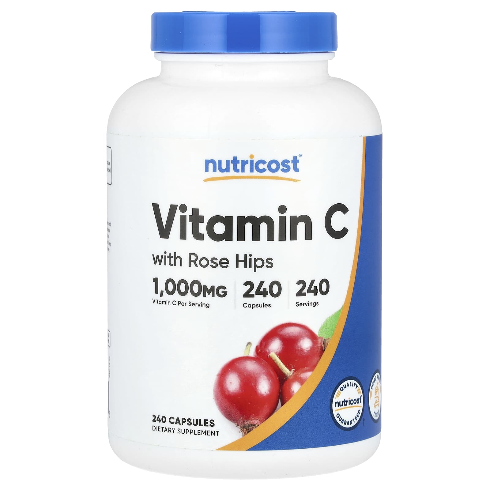 Nutricost Vitamin C with Rose Hips – 240 gélules — Tunisie