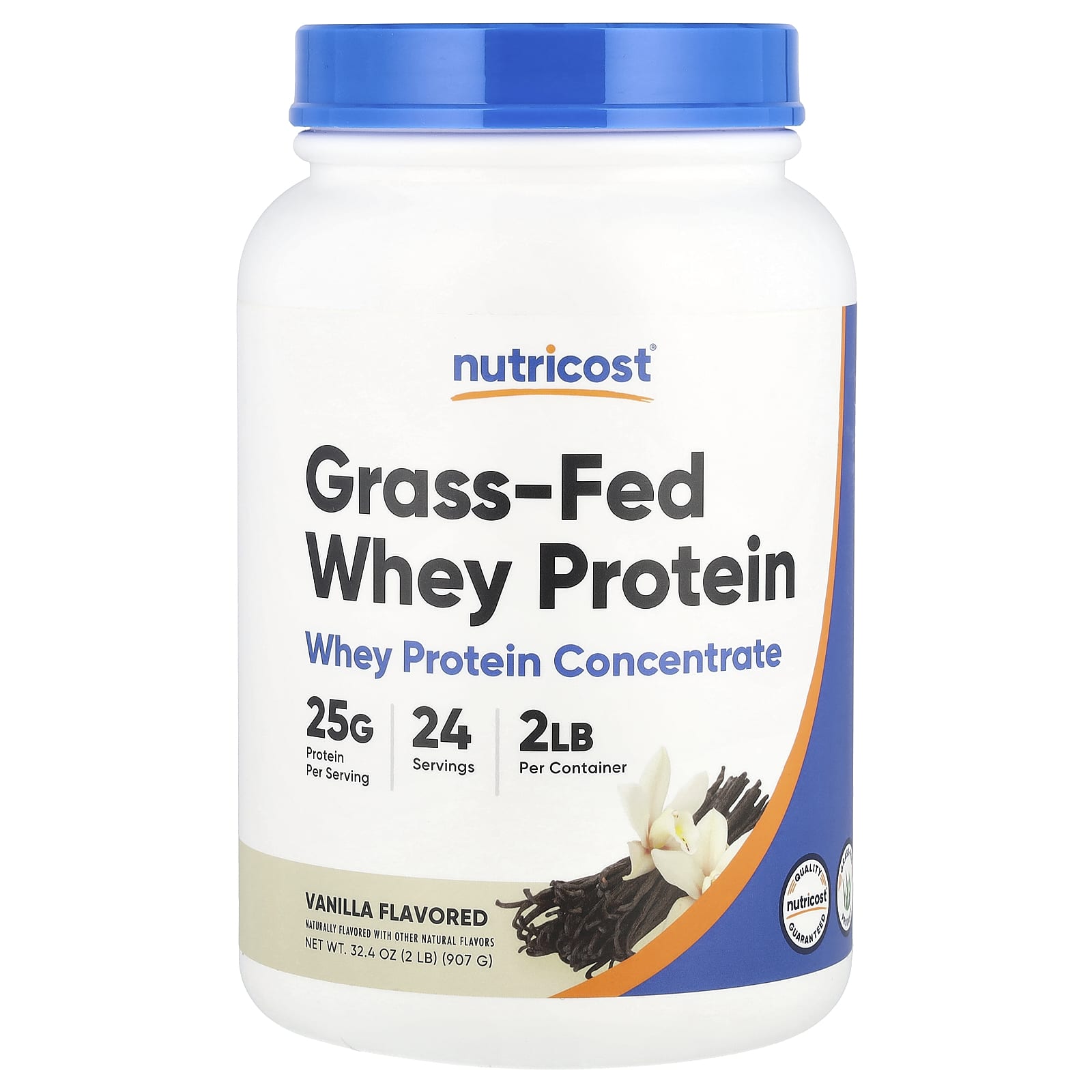 Nutricost Grass-Fed Whey Protein – Vanilla – 907 g — Tunisie