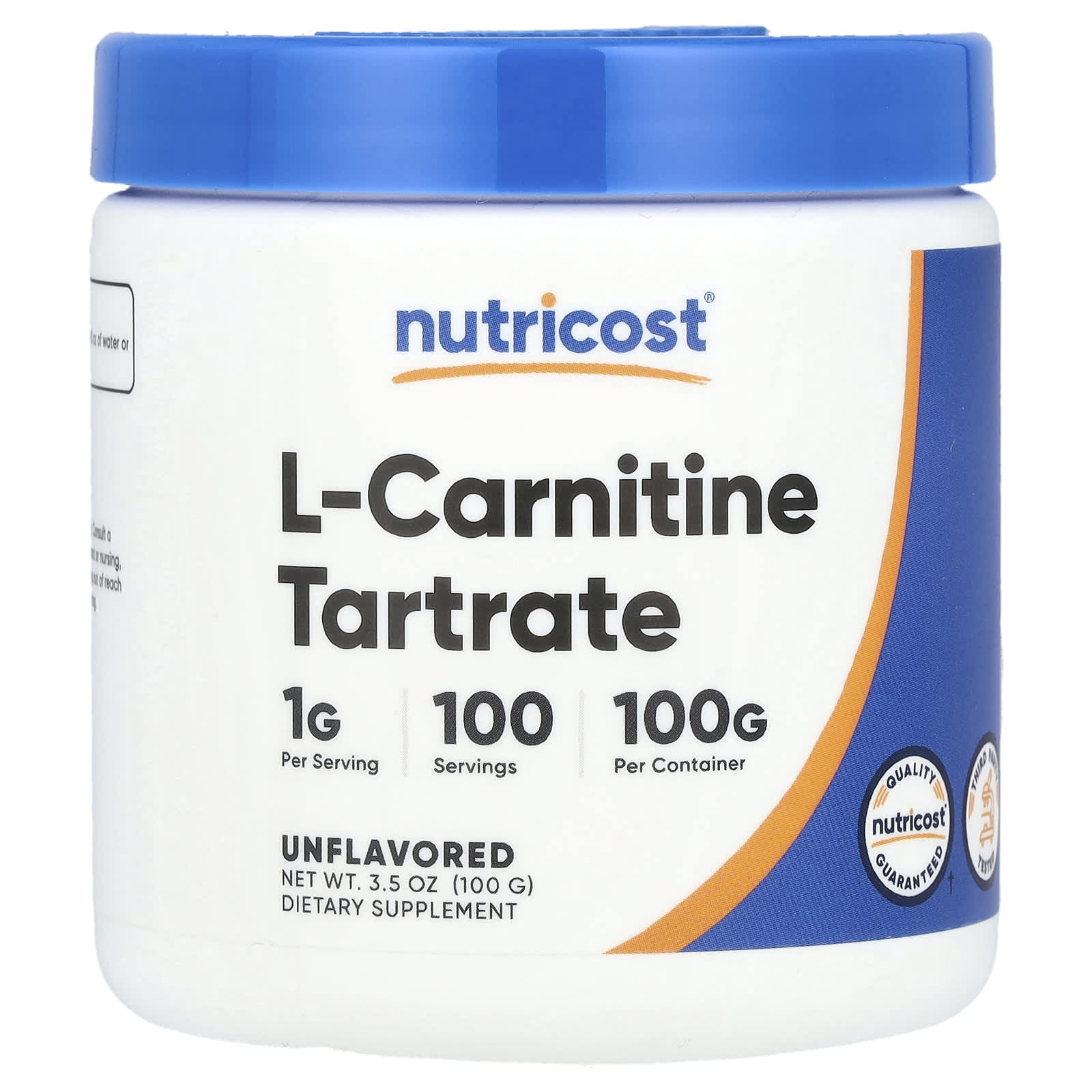 Nutricost L-Carnitine Tartrate – Sans arôme – 100 g — Tunisie