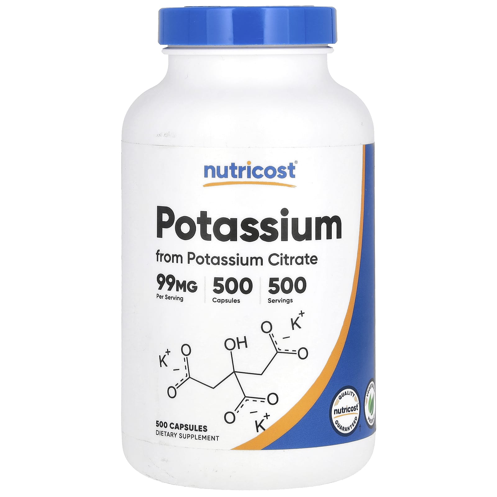 Nutricost Potassium – 500 gélules — Tunisie