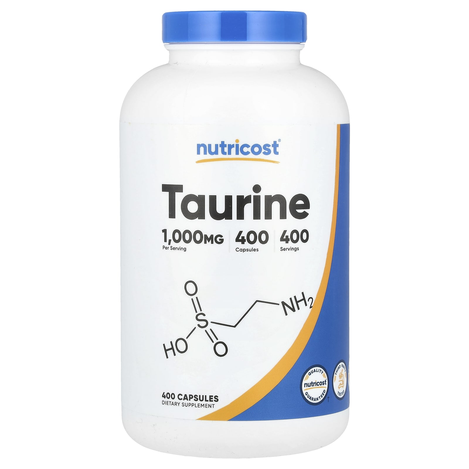 Nutricost Taurine – 400 gélules — Tunisie