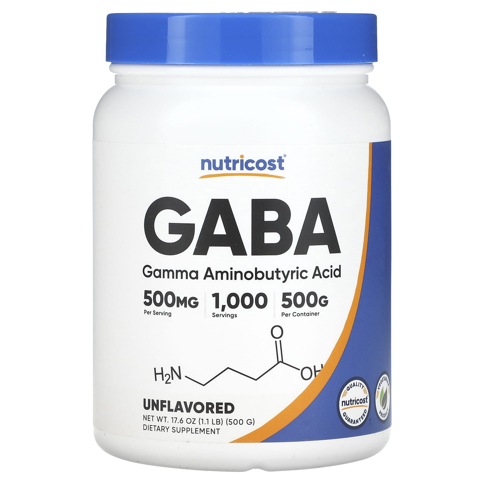 Nutricost GABA – Sans arôme – 500 g — Tunisie