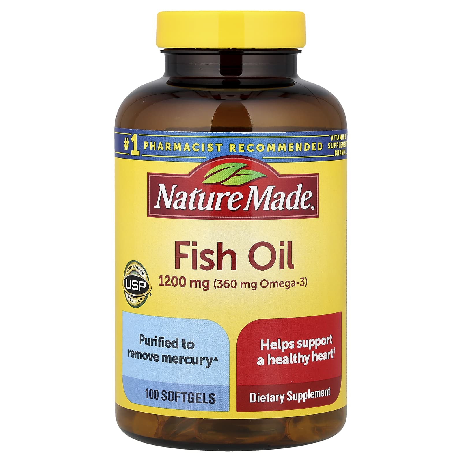 Nature Made Fish Oil – 100 capsules molles — Tunisie