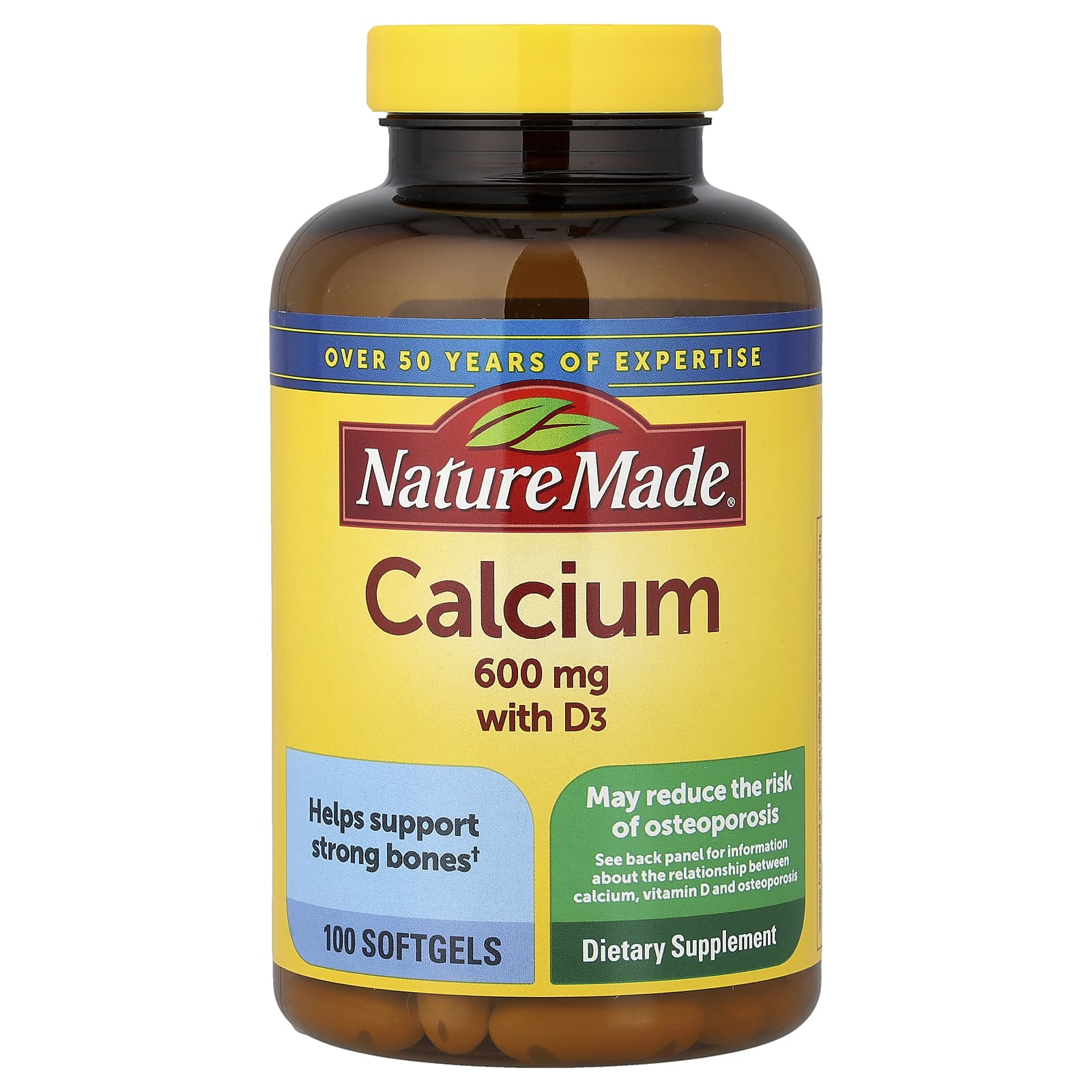 Nature Made Calcium with Vitamin D3 – 100 capsules molles — Tunisie