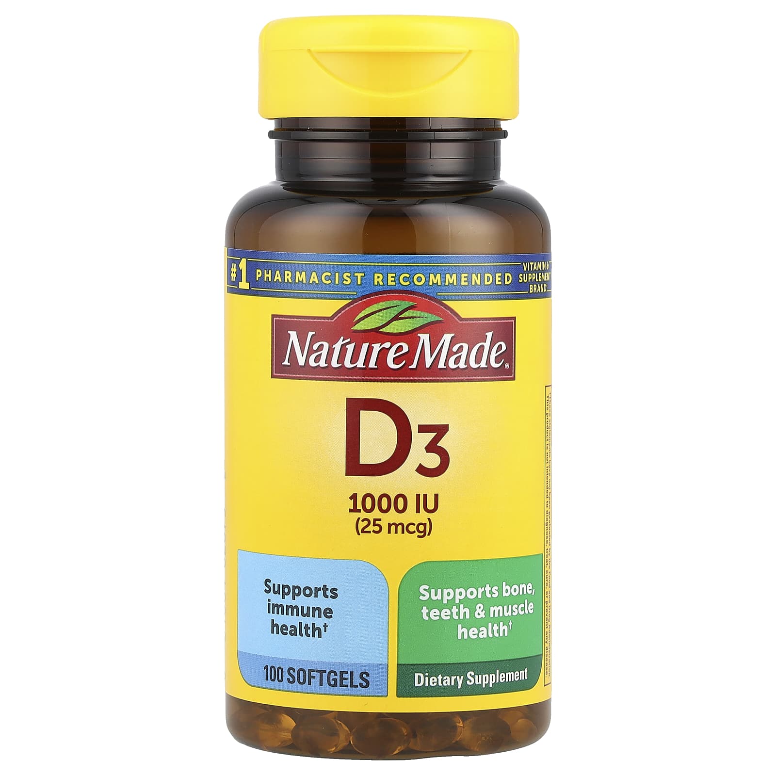 Nature Made Vitamin D3 – 100 capsules molles — Tunisie
