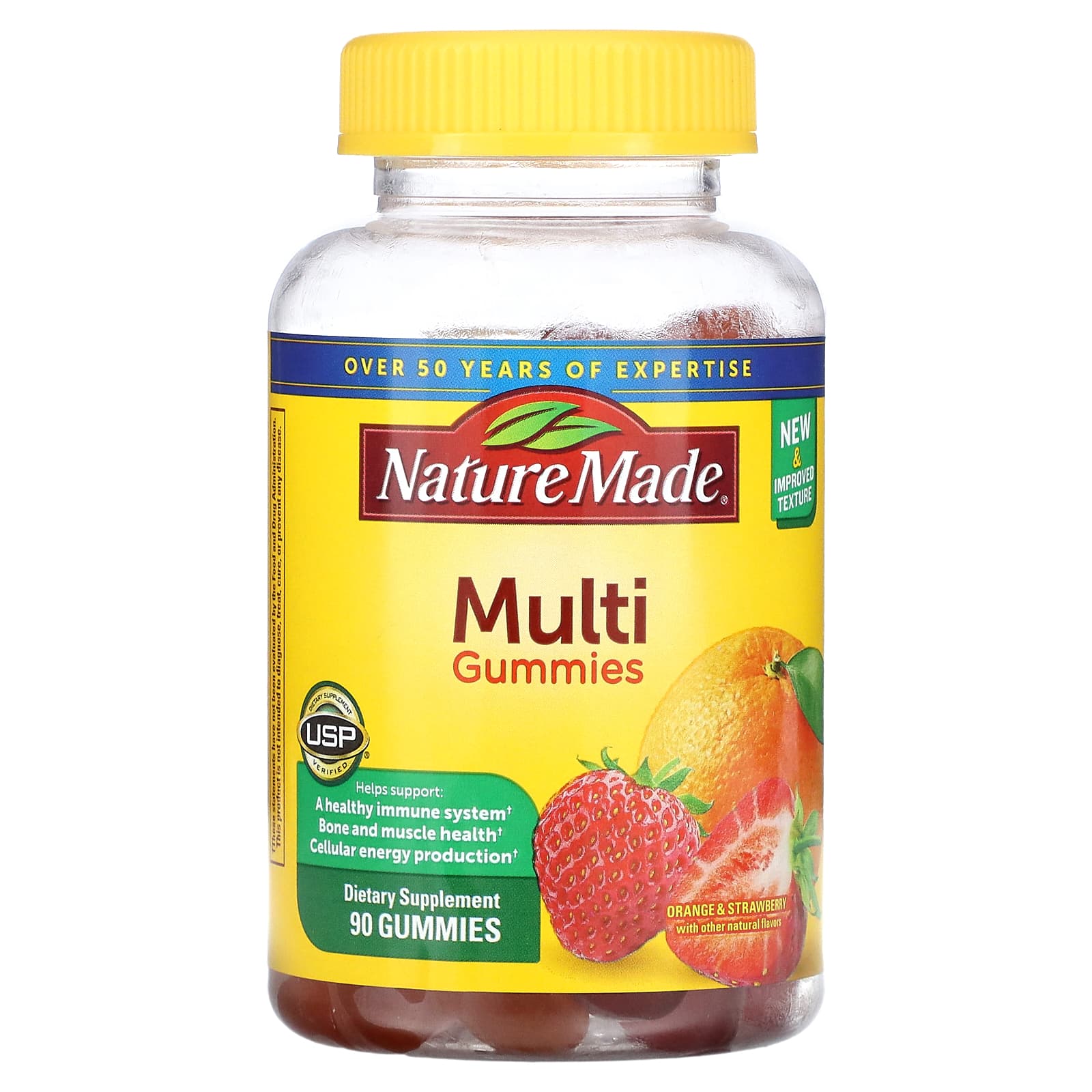 Nature Made Multi Gummies – Orange & Strawberry – 90 gommes — Tunisie
