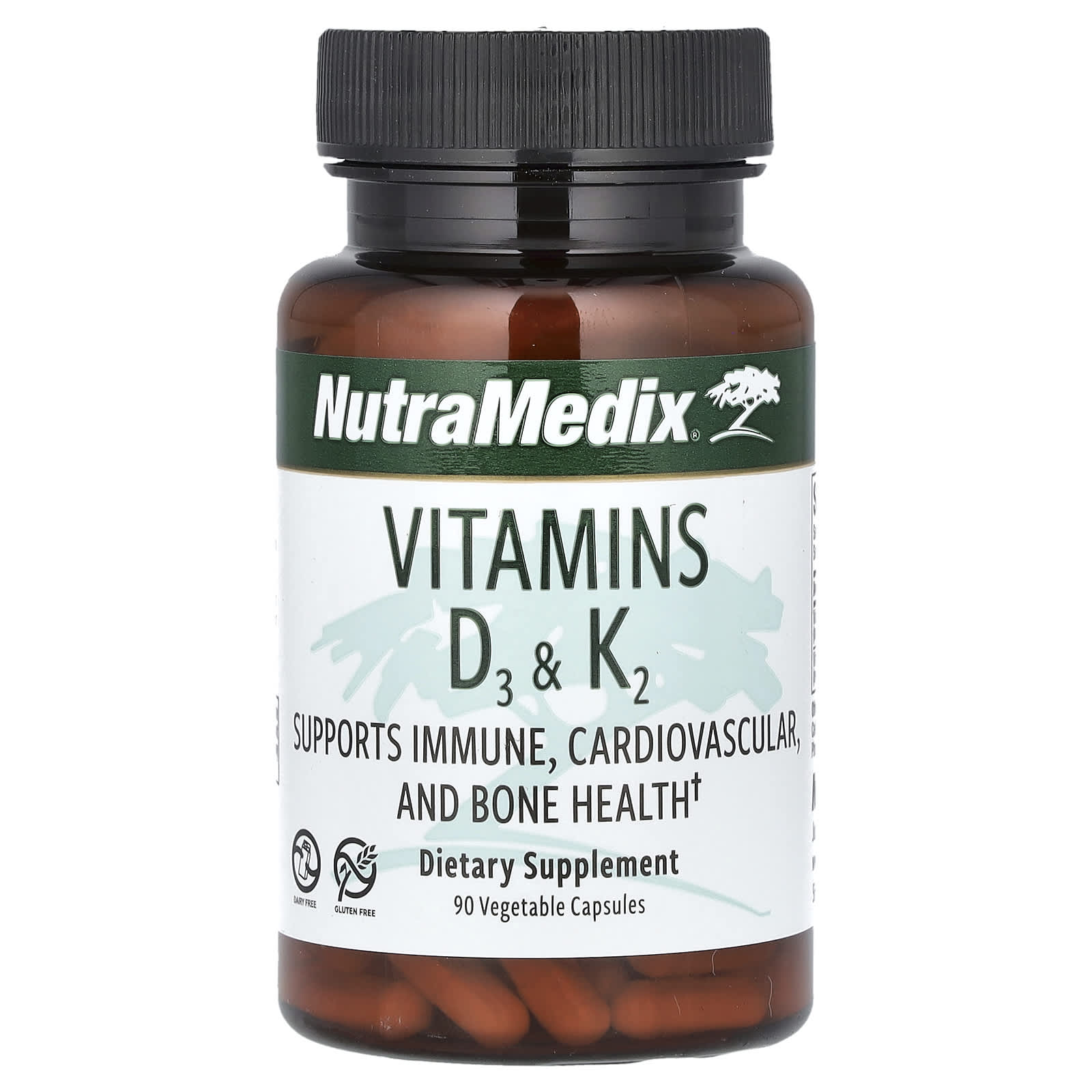 NutraMedix Vitamins D3 & K2, 90 Vegetable Capsules — Tunisie