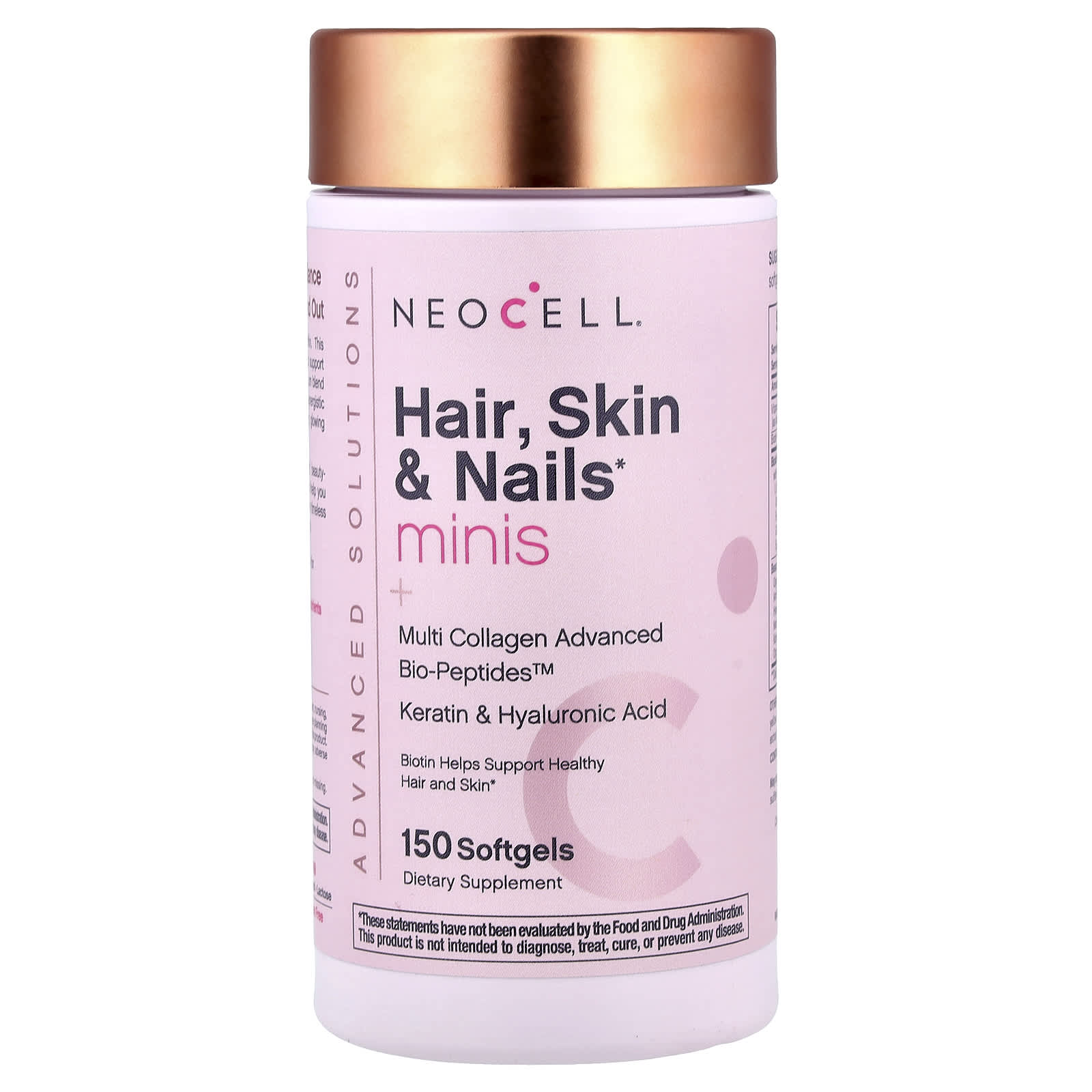 NeoCell Advanced Solutions, Hair, Skin Nails Minis + Multi Collagen Advanced Bio-Peptides – 150 capsules molles — Tunisie