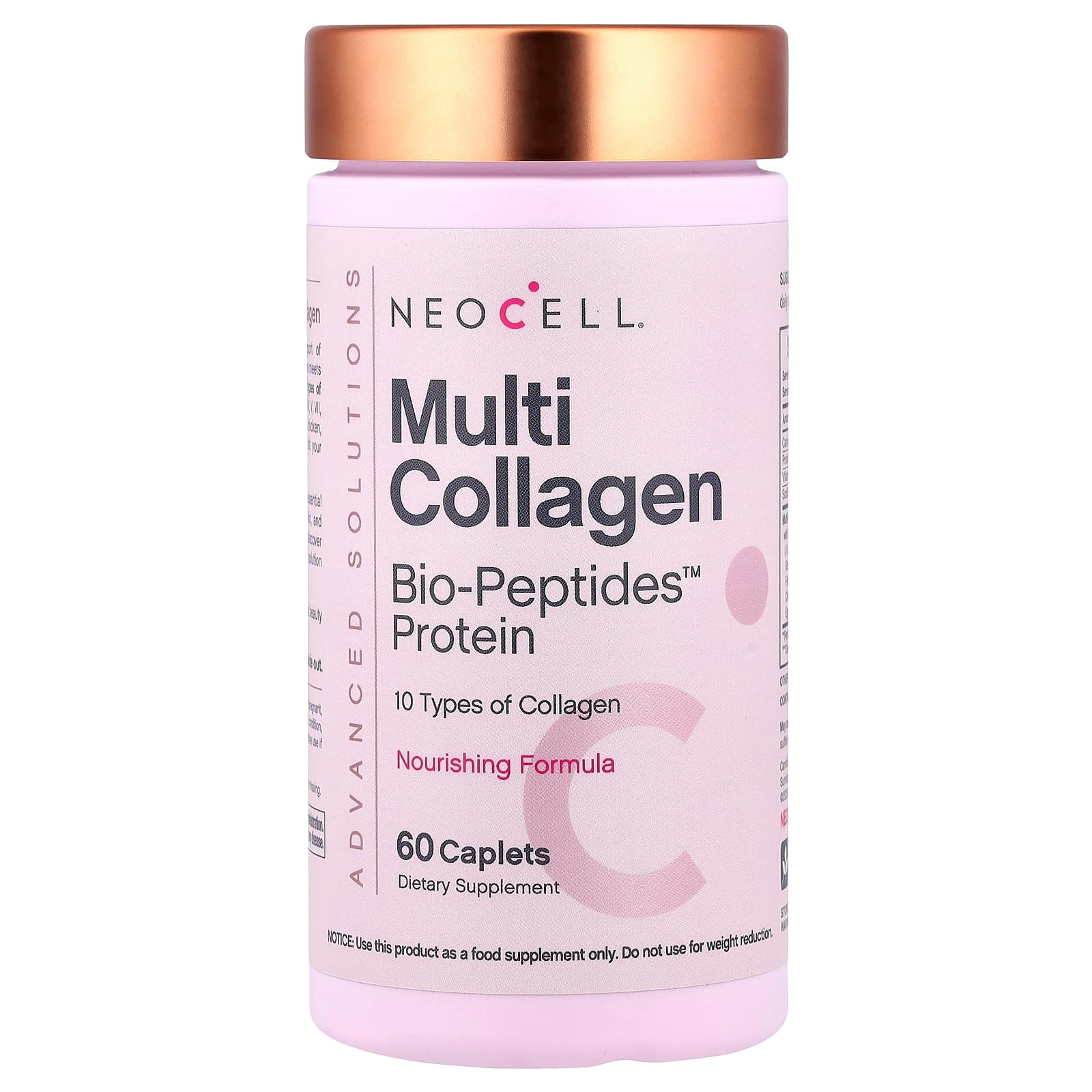 NeoCell Advanced Solutions, Multi Collagen Bio-Peptides Protein, 60 Caplets — Tunisie