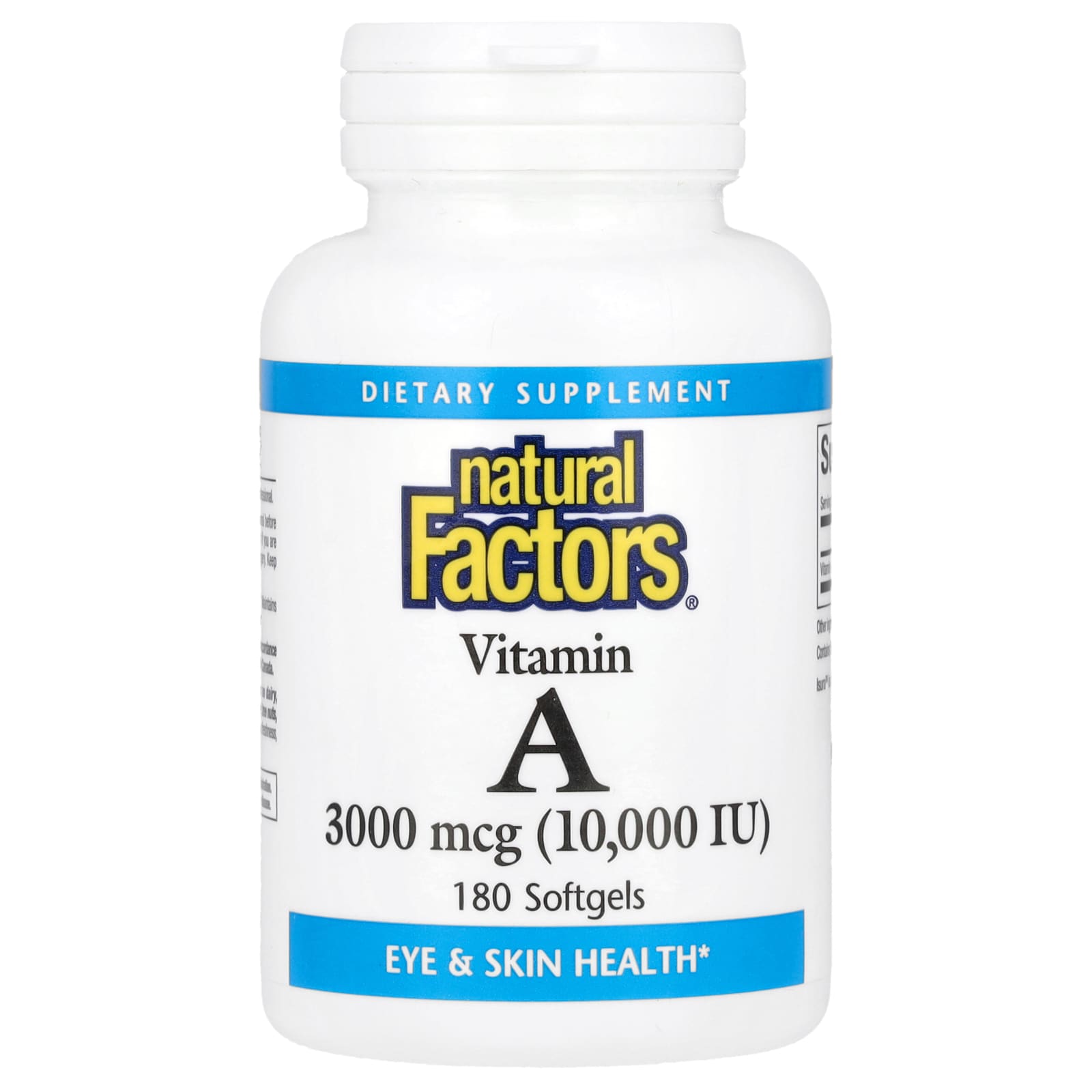 Natural Factors Vitamin A – 180 capsules molles — Tunisie