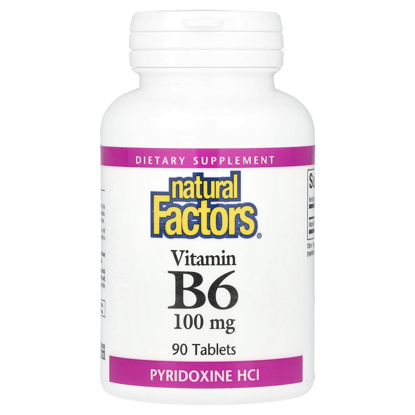 Natural Factors Vitamin B6 – 90 comprimés — Tunisie
